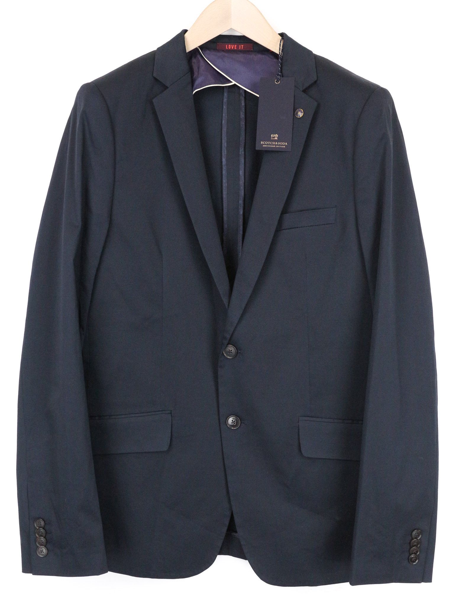 Scotch & Soda AMS COUTURE L Blue Navy Stretch Blazer 74288 Size 38R - 1 Thumbnail