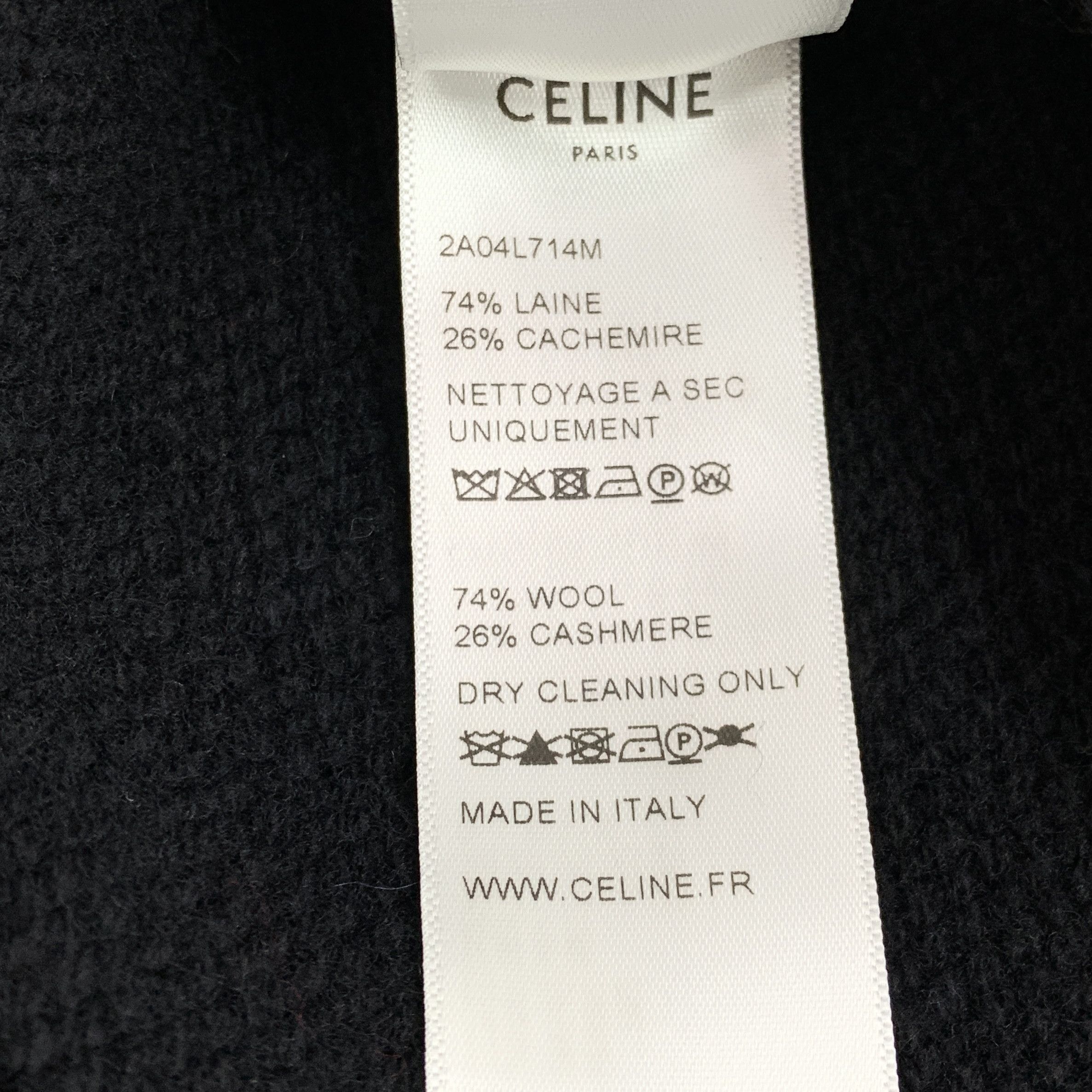 Celine Celine Black Wool Intarsia Sweater (XS) Size XS / US 0-2 / IT 36-38 - 3 Thumbnail