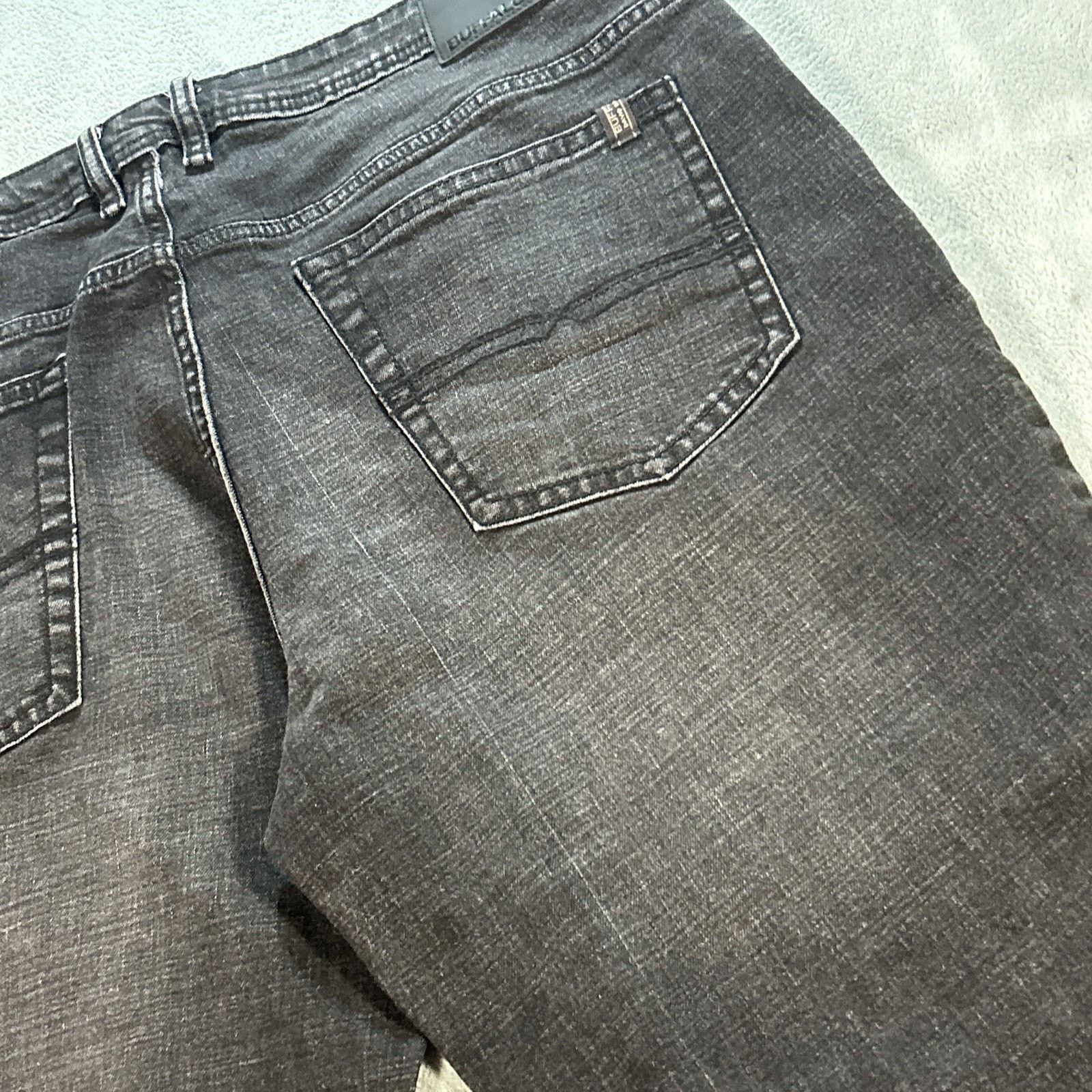 Buffalo David Bitton Loose Baggy Jeans 38x30 Hamilton Relaxed Black Straight Wide Size US 38 / EU 54 - 12 Thumbnail
