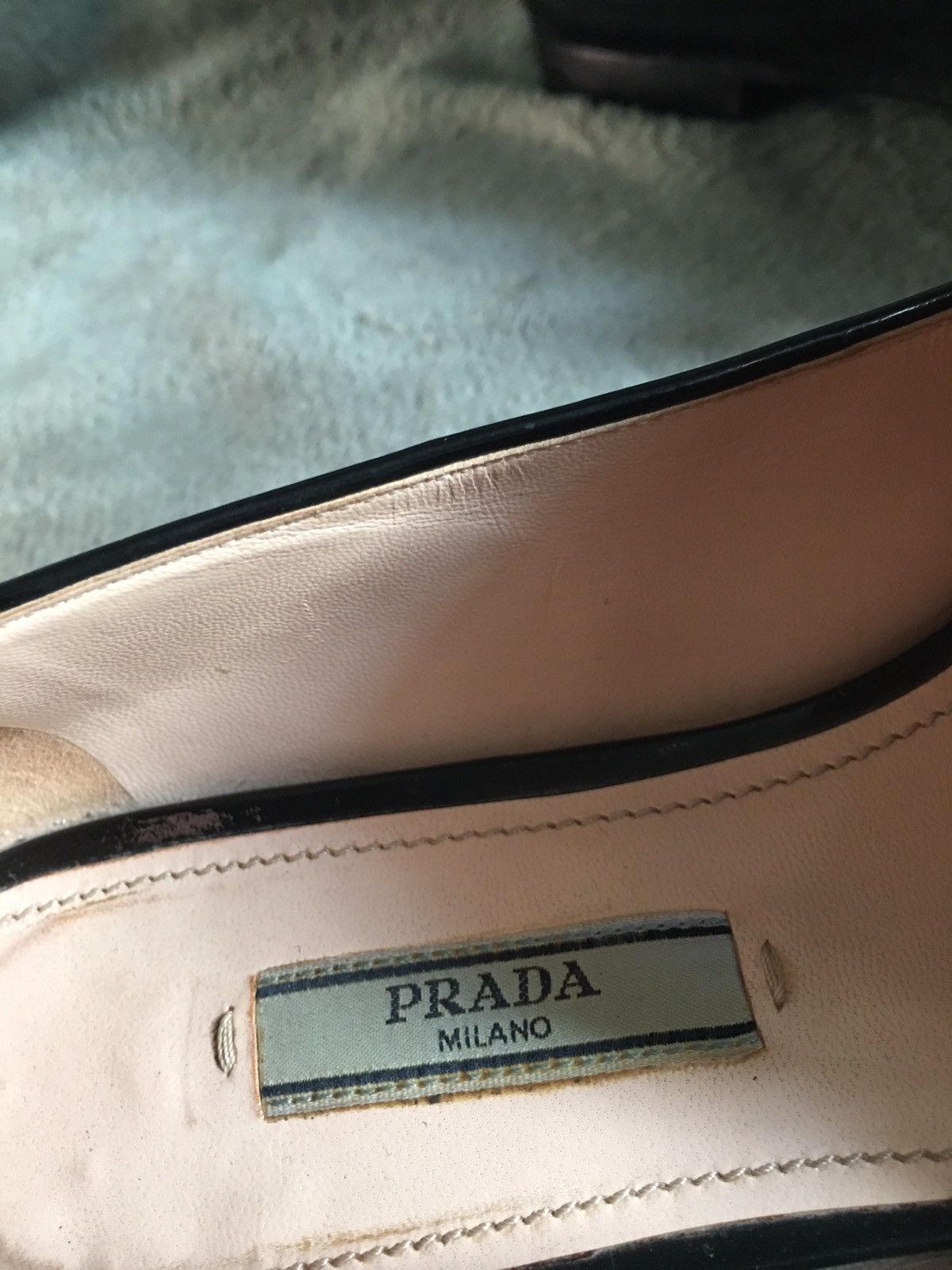 Prada Prada Black Patent Leather Bow Flats Loafers Size EU 37 Size US 7 / IT 37 - 8 Thumbnail