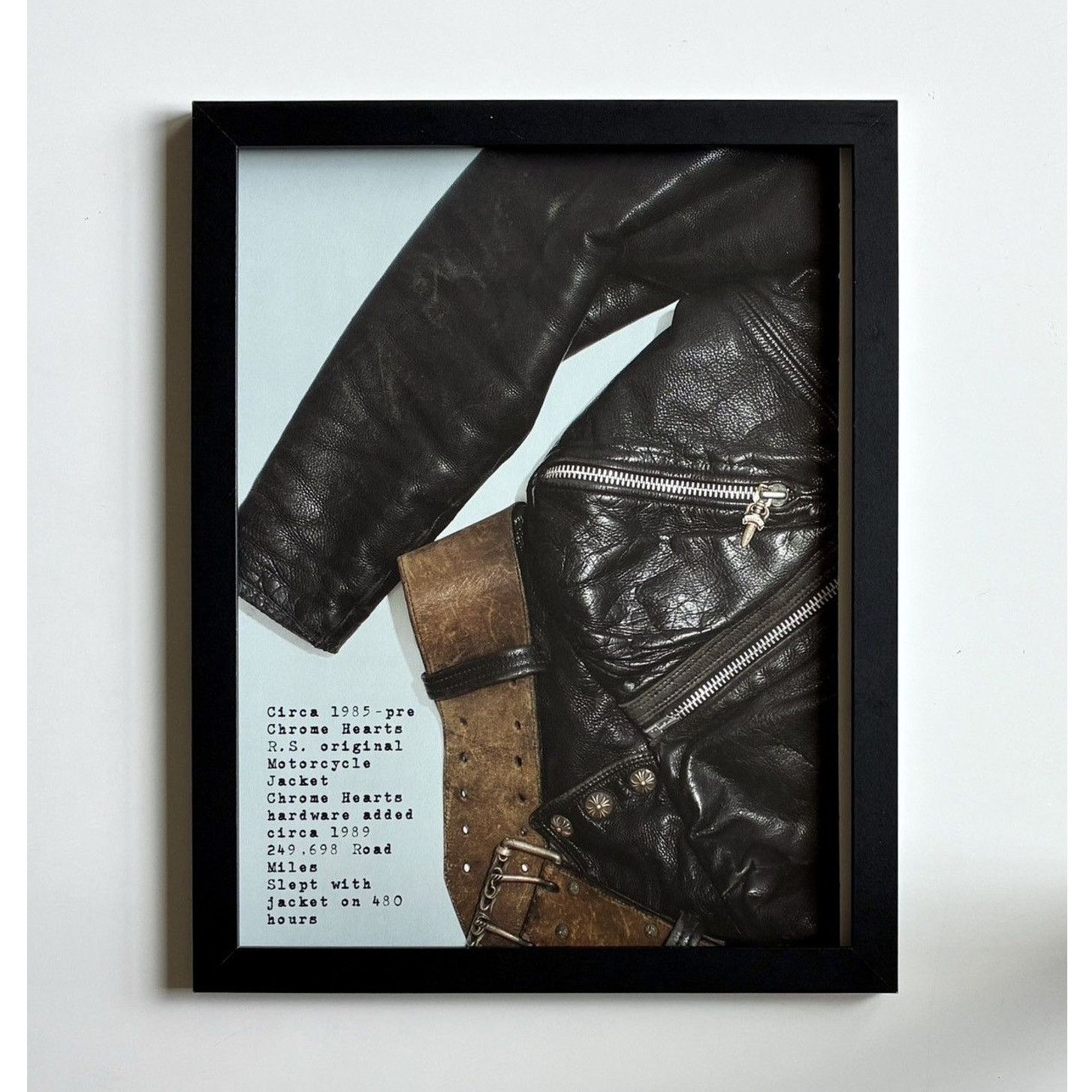 Chrome Hearts × Japanese Brand × Vintage Chrome Hearts motorcycle jacket Framed poster 9x11 Size ONE SIZE - 1 Thumbnail