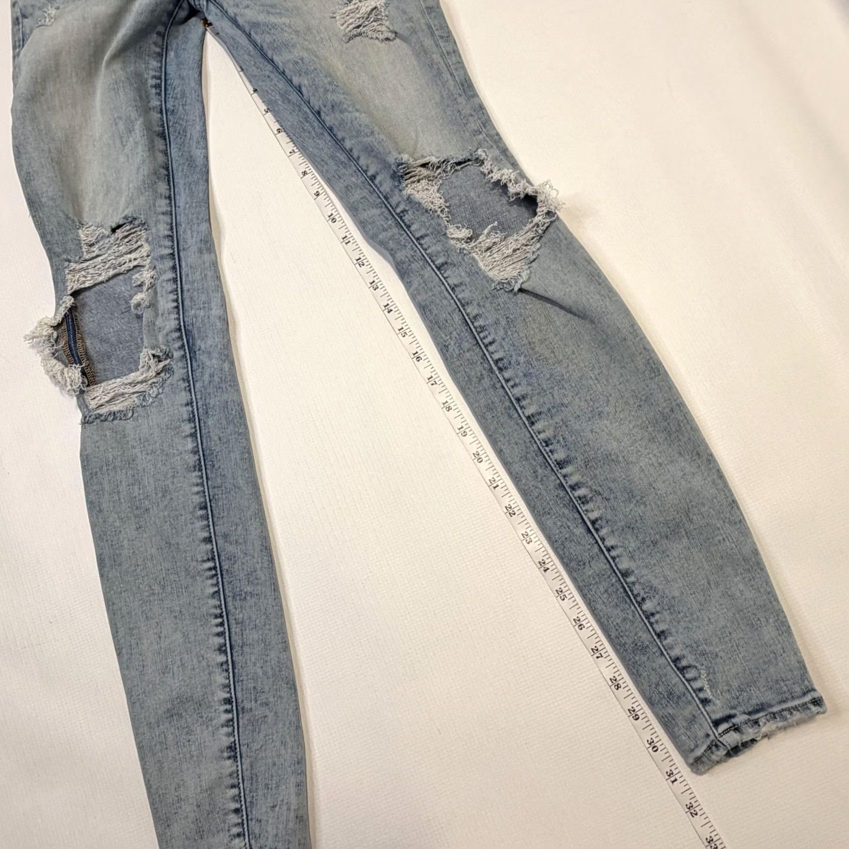 American Eagle Outfitters American Eagle Outfitters Jeans Womens 6 Tall Blue High Rise Jegging Next Level Stretch Distressed 5-Pocket Size 28" / US 6 / IT 42 - 4 Thumbnail