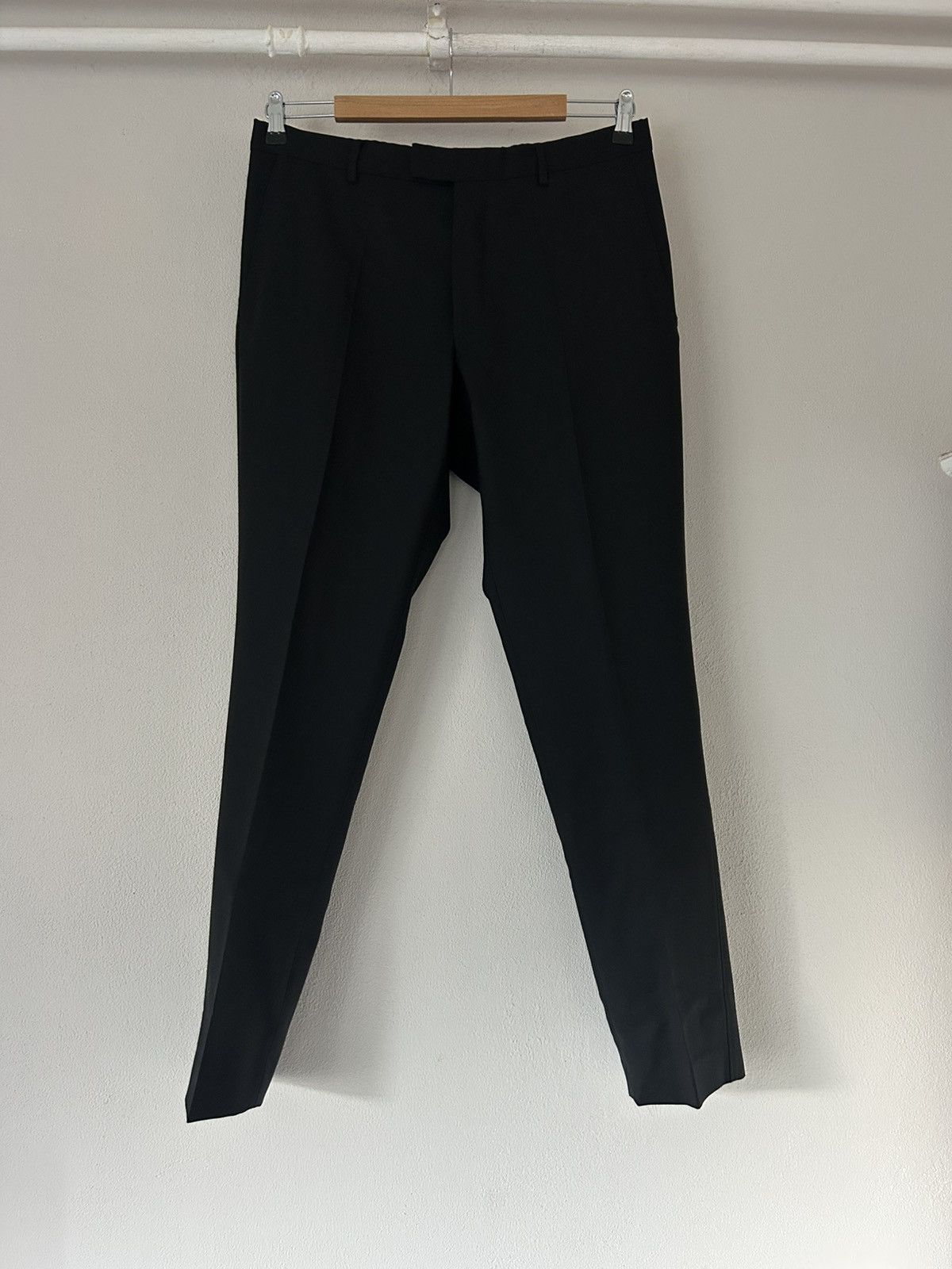 Gucci Gucci Black Wool Formal Trousers with Classic Pleats Size US 34 / EU 50 - 1 Thumbnail