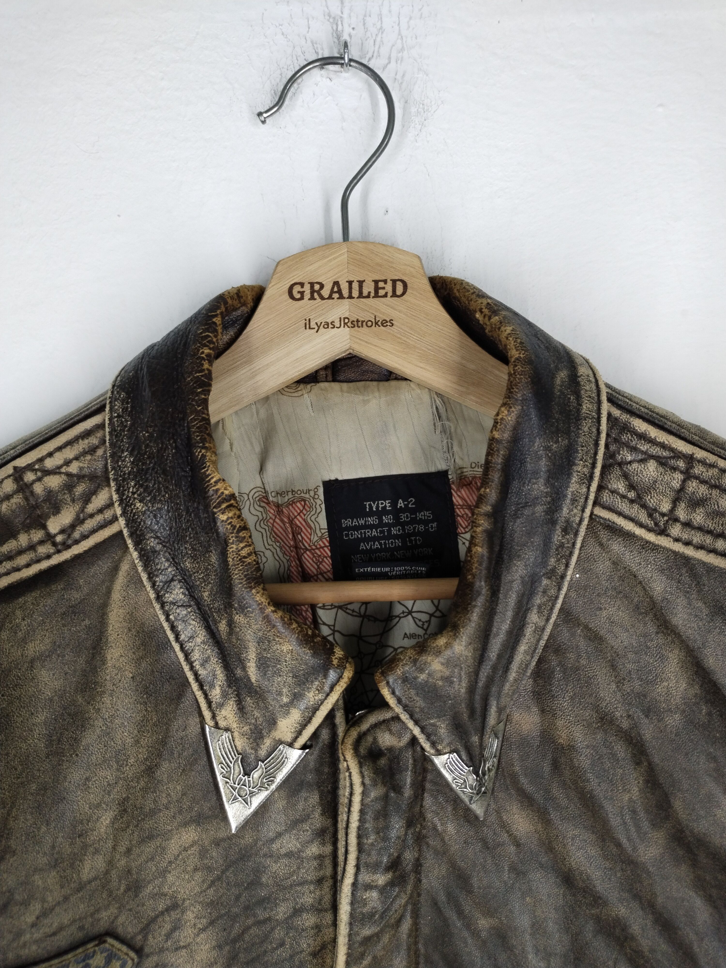 Leather Vtg Aviation Type A-2 Aviation Air Command Leather Jacket Size US M / EU 48-50 / 2 - 24 Thumbnail