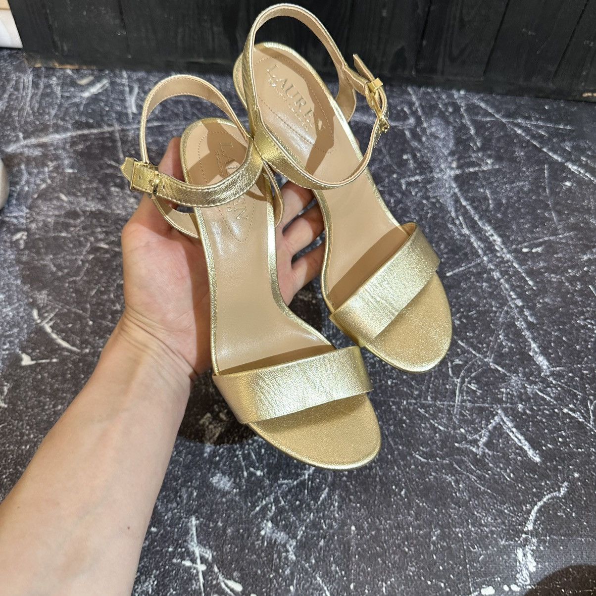 Lauren Ralph Lauren Lauren Ralph Lauren Women’s Gold Heels 6.5 US 37 EU Size US 7 / IT 37 - 14 Thumbnail