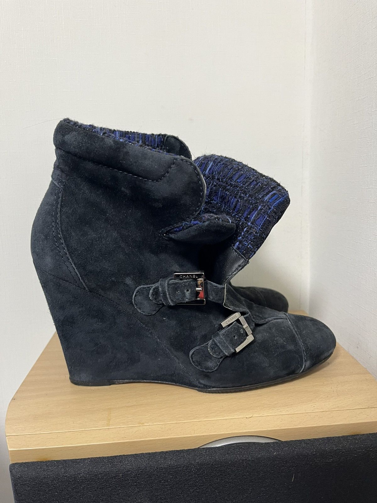 Chanel × Isabel Marant × Isabel Marant Etoile Chanel Suede Tweed Anke Boots Size US 10 / IT 40 - 4 Thumbnail
