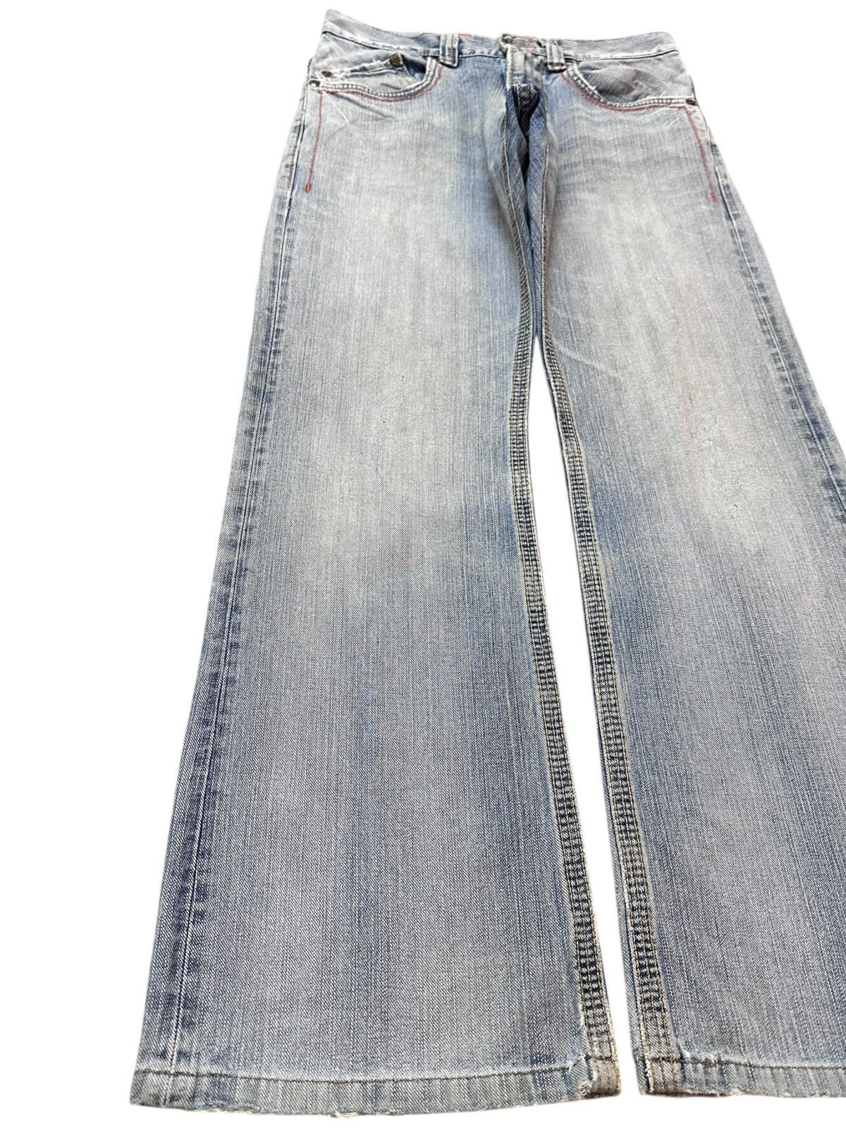 Edwin Vintage Edwin XV-S Flare Faded Grunge Buckle Belt Denim Size US 29 - 3 Thumbnail