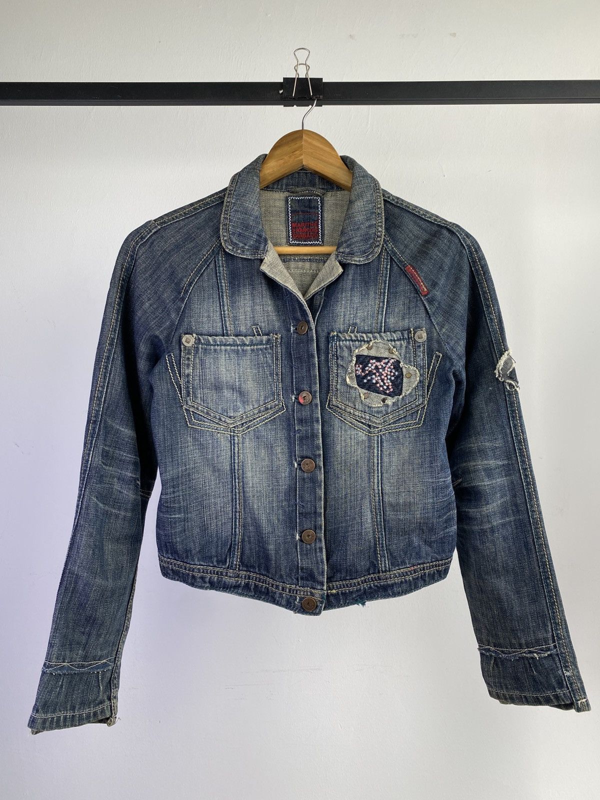 Marithe + Francois Girbaud Marithe + Francois Girbaud 00s Cropped Denim Jacket Size S / US 4 / IT 40 - 1 Thumbnail