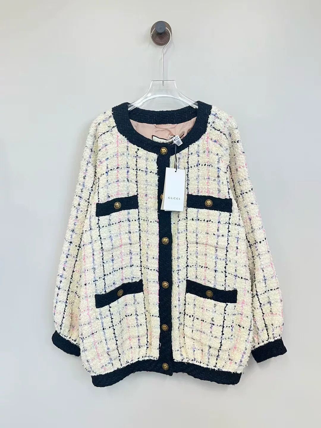 Gucci ivory rainbow tweed cardigan from Gucci Size M / US 6-8 / IT 42-44 - 1 Thumbnail