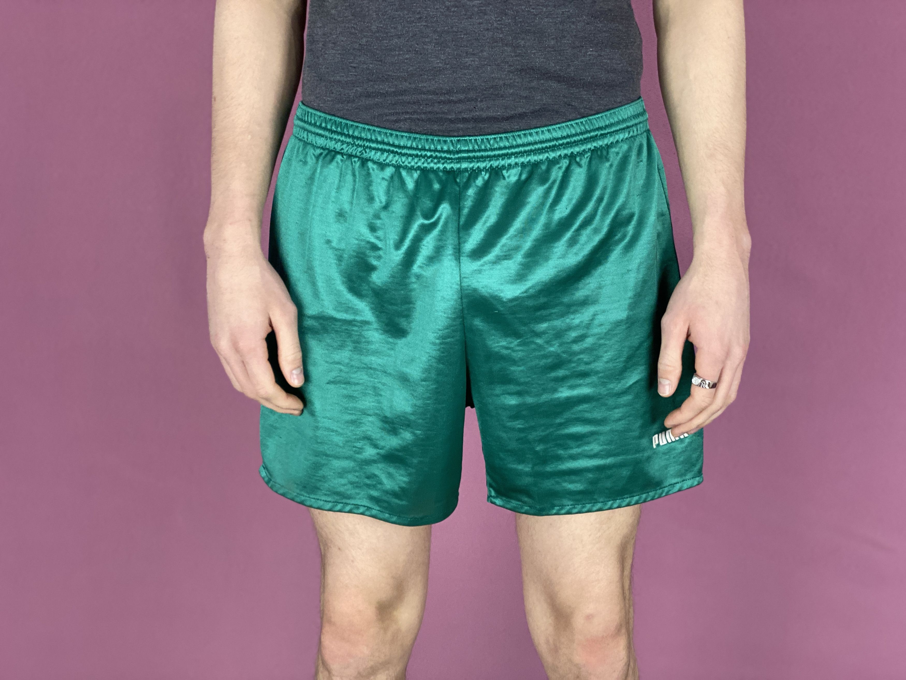 Puma × Vintage 90s Puma Vintage Men's Track Shorts - L Size US 34 / EU 50 - 1 Thumbnail