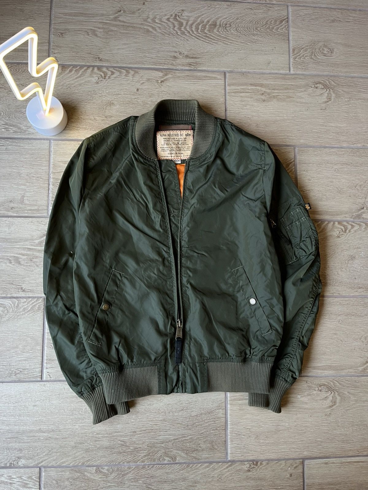 Alpha Industries Alpha Industries MA-1 Olive Pilots Bomber Jacket M Size Size US M / EU 48-50 / 2 - 2 Thumbnail
