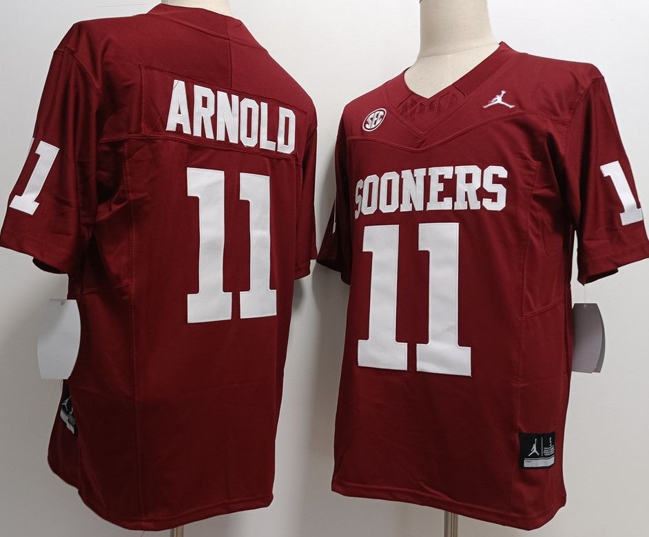 Other Men's Oklahoma Sooners #11 Jackson Arnold Red Jersey Size US S / EU 44-46 / 1 - 1 Thumbnail