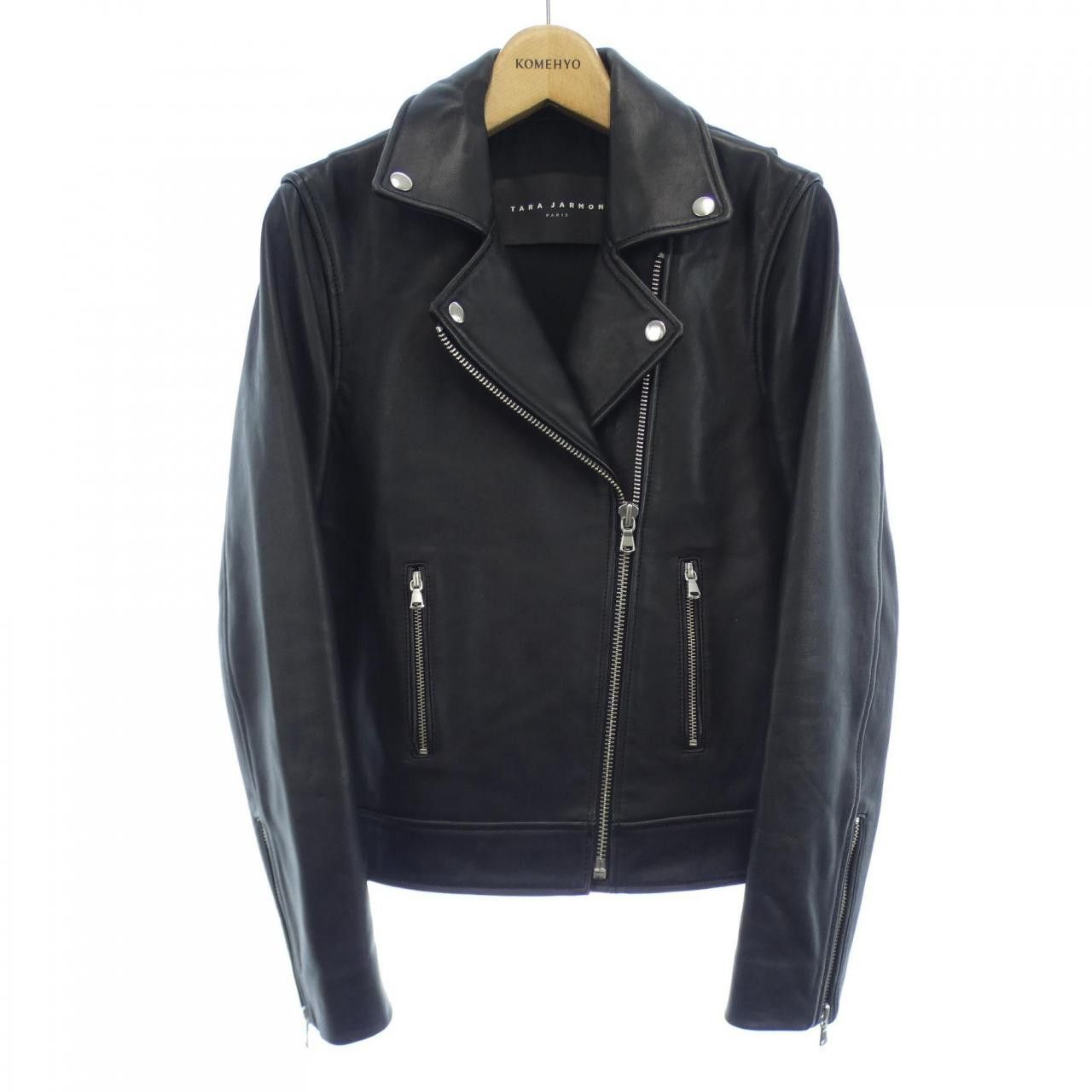 Other Tara Jarmon Leather Riders Jacket Leather Outerwear DUTY FREE for USA