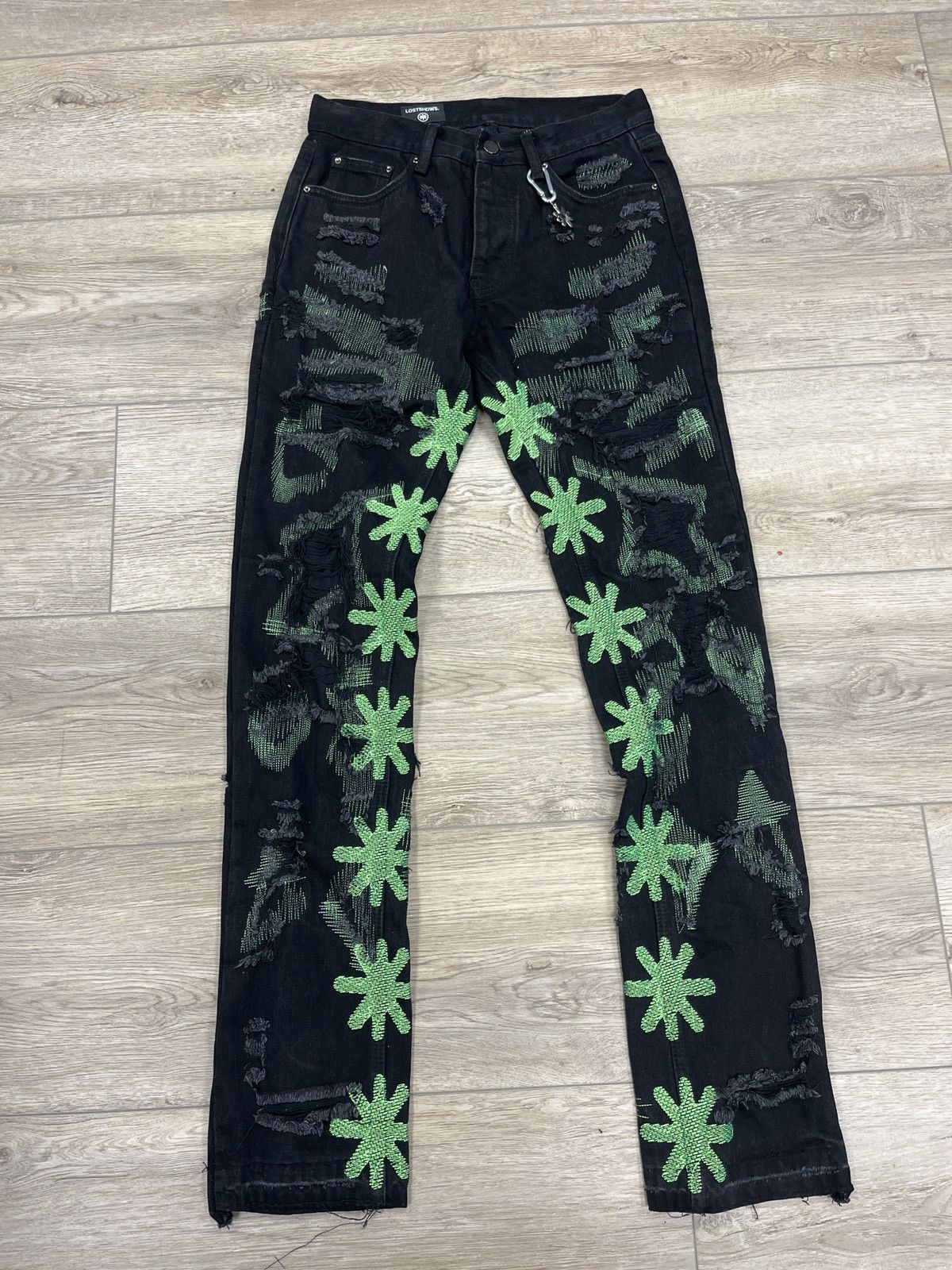 LOSTSHDWS LOSTSHDWS SUN LOGO DENIM PANTS | Grailed