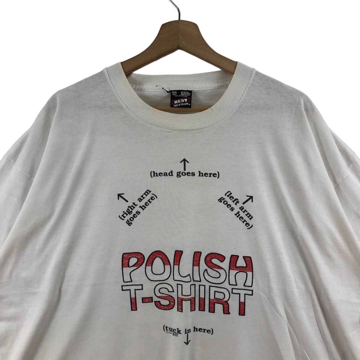 Vintage Vintage 90s POLISH T-Shirt X-IT! Best Fruit Of The Loom Size US XXL / EU 58 / 5 - 2 Thumbnail