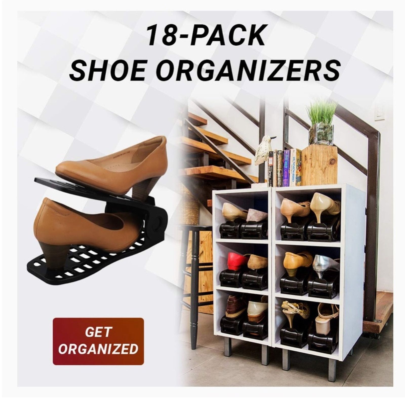 Other Shoe Slots Adjustable Shoe Organizer, 18 Piece Size ONE SIZE - 7 Thumbnail
