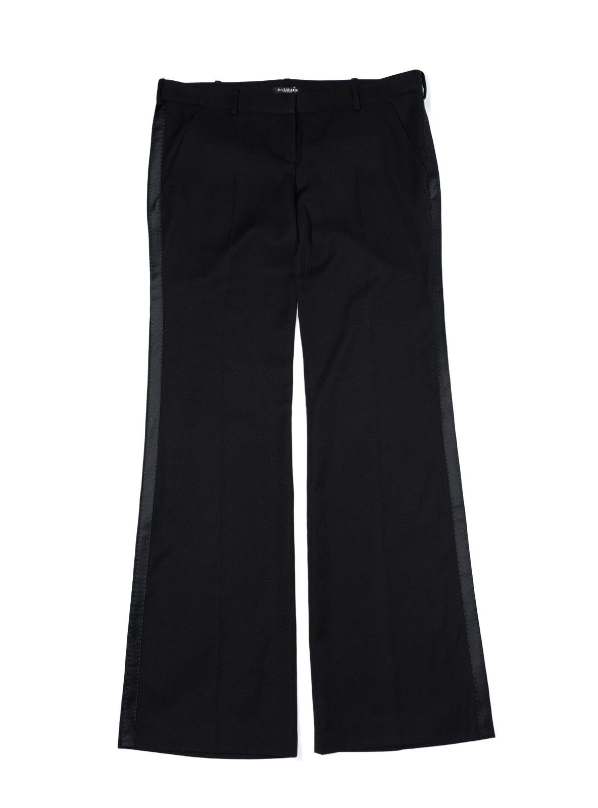 Balmain Balmain FW10 Runway Tuxedo Stripe Wool Flared Trousers Size US 32 / EU 48 - 1 Thumbnail