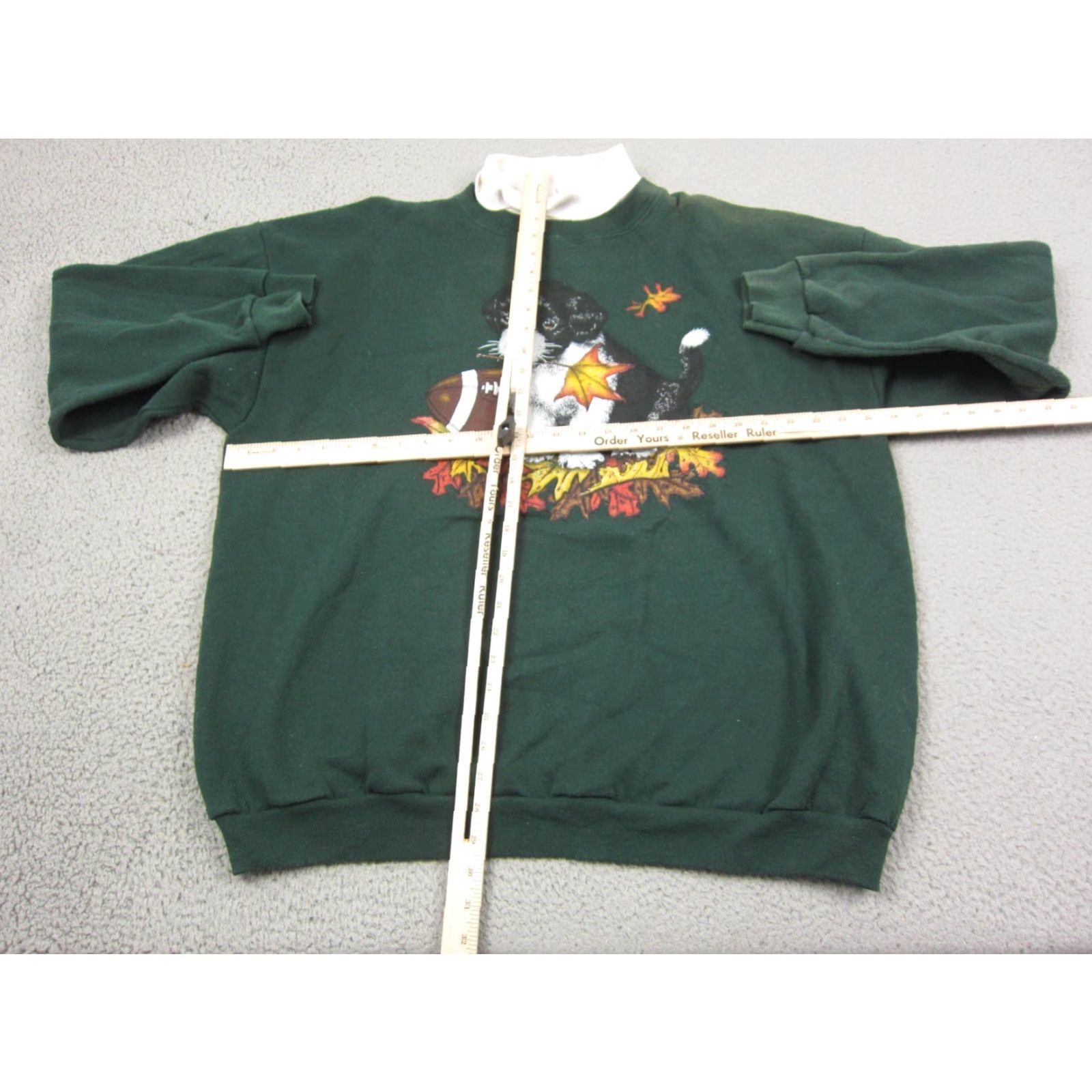 Vintage VINTAGE Cotton Grove Sweatshirt Mens 2XL 2XL Green 90s Autumn Made in USA Outdoor 90s Size US XXL / EU 58 / 5 - 6 Thumbnail