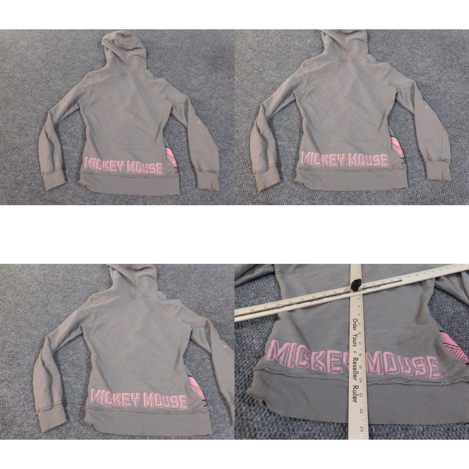 Disney VINTAGE Mickey Mouse Hoodie Womens M Gray Disney Full Zip Shirt Sweatshirt Logo 90s Mens Womens Boys Girls Size M / US 6-8 / IT 42-44 - 8 Thumbnail
