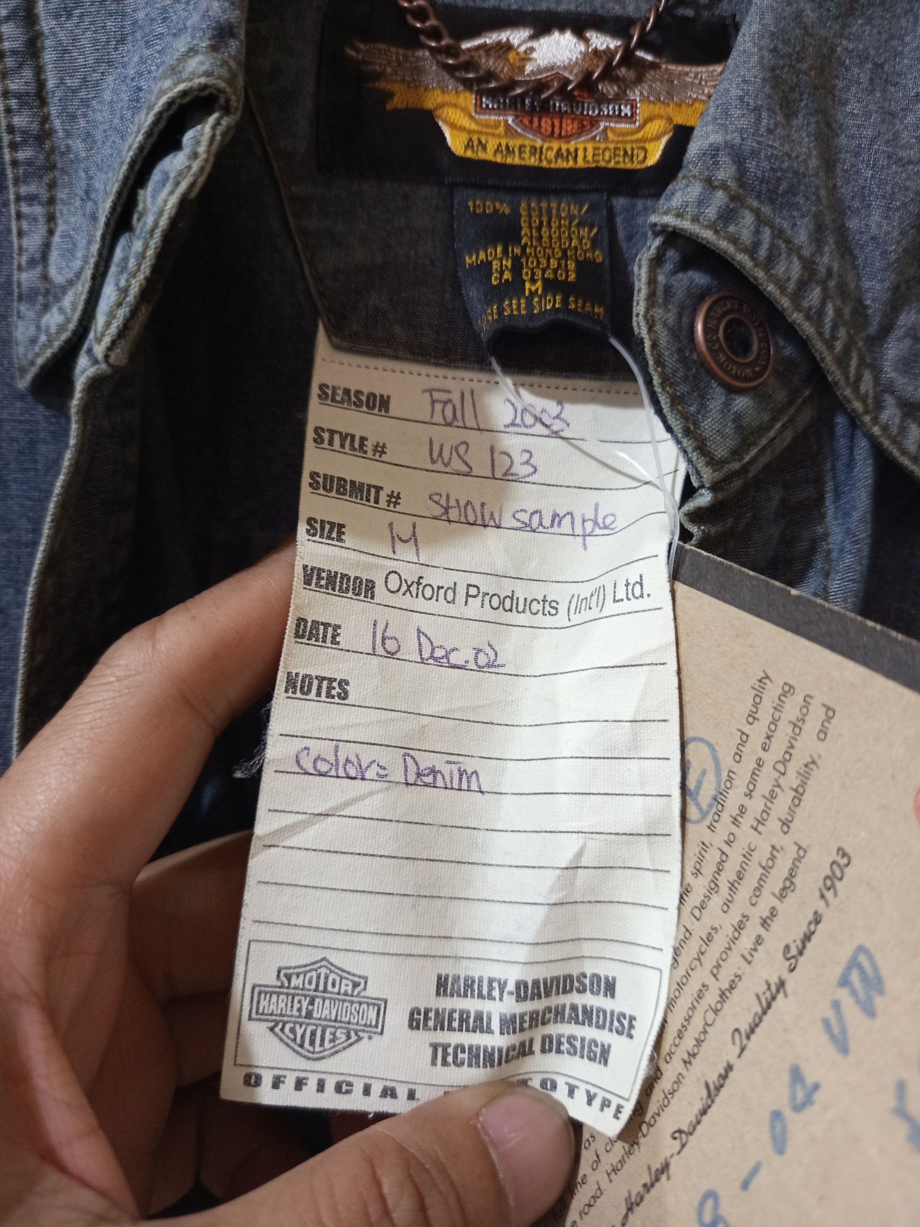 Harley Davidson 2003 Harley Davidson Show Sample Denim Shirt Size M / US 6-8 / IT 42-44 - 11 Thumbnail