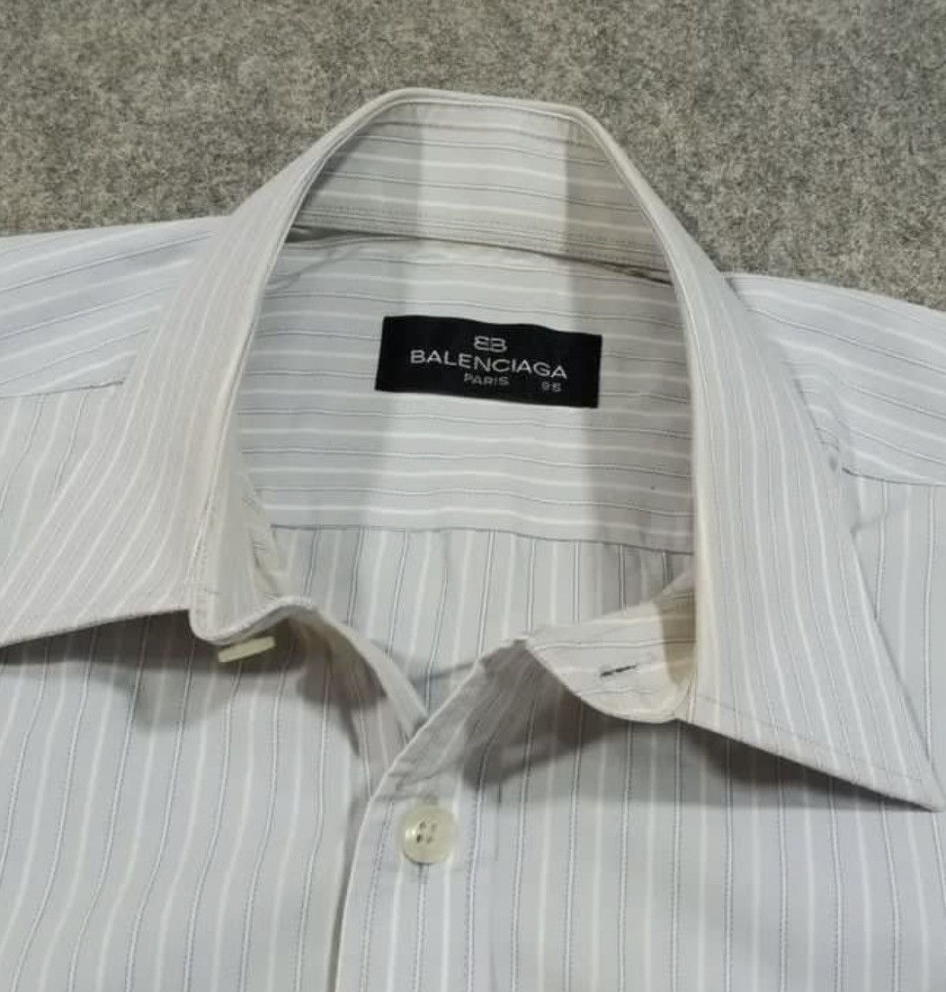 Balenciaga Vintage Balenciaga Striped Shirt Size US M / EU 48-50 / 2 - 3 Thumbnail