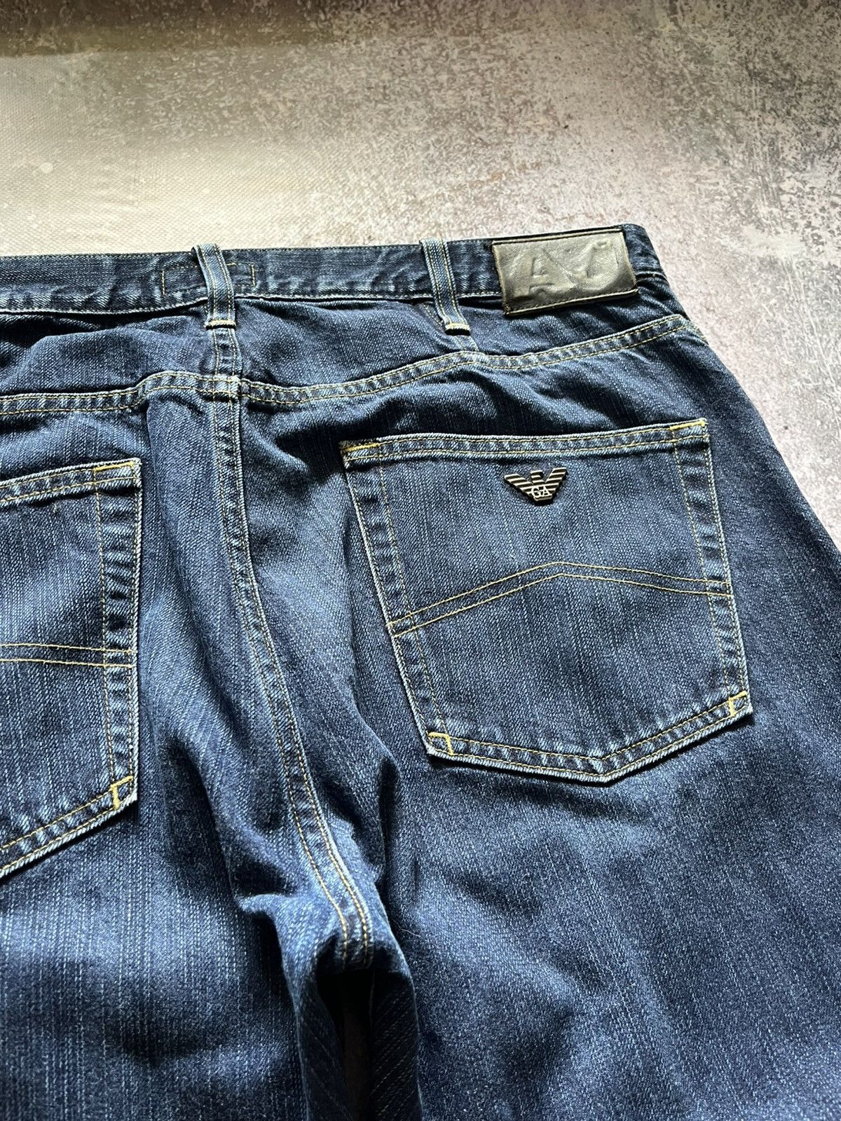 Giorgio Armani Armani small metal logo Baggy Y2K streetwear denim jeans Size US 36 / EU 52 - 4 Thumbnail