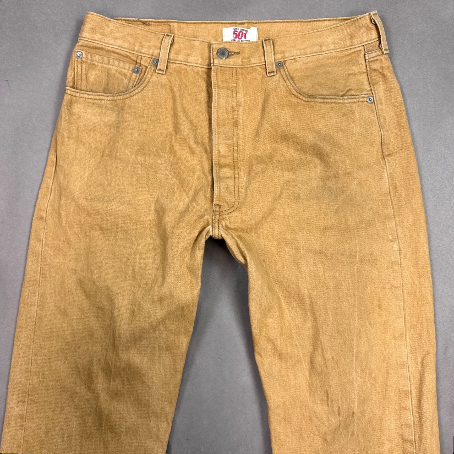 Levi's Levi's 501 Jeans Mens 36x30 Button Fly Straight 5-Pocket Denim Cotton Black Vintage No N/A Mens Size US 36 / EU 52 - 3 Thumbnail