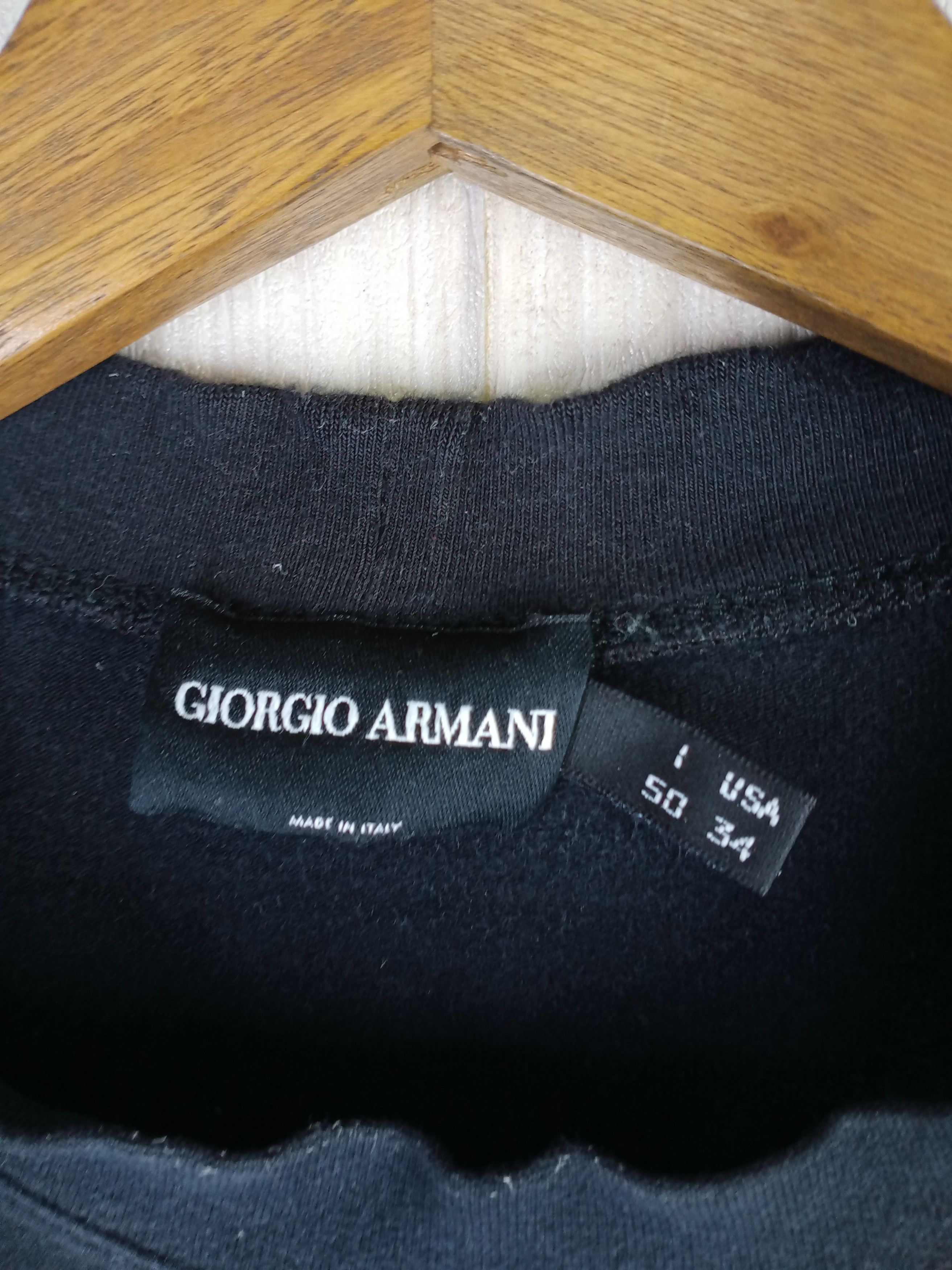 Giorgio Armani Rare Giorgio Armani Black Tshirt Size US S / EU 44-46 / 1 - 3 Thumbnail