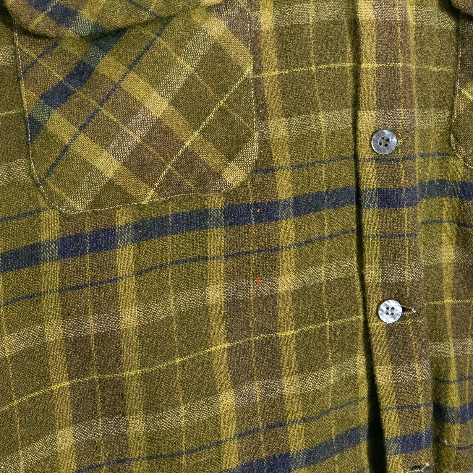 Sears × Vintage Vintage Sears Wool Button Up Shirt XL Long Sleeve Distressed Size US XL / EU 56 / 4 - 4 Thumbnail