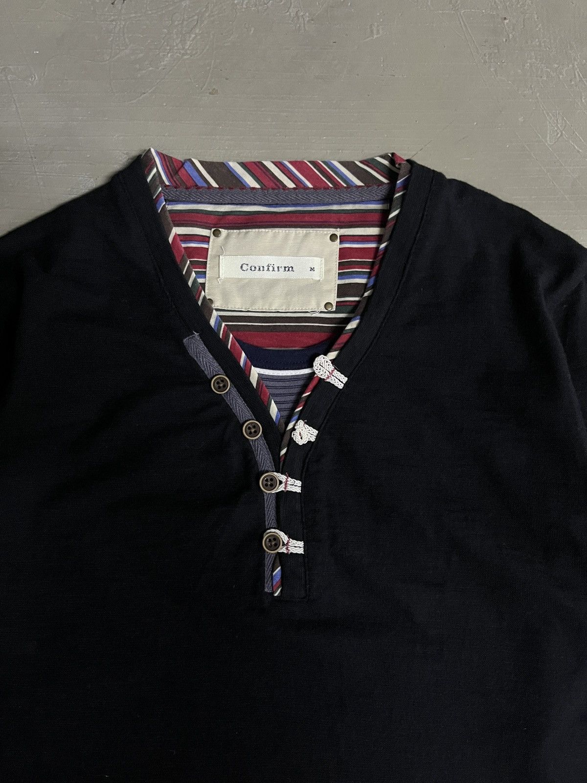 Greg Lauren Black Slub LS Confirm Henley Inspired by RRL GREG LAUREN Size US M / EU 48-50 / 2 - 2 Thumbnail