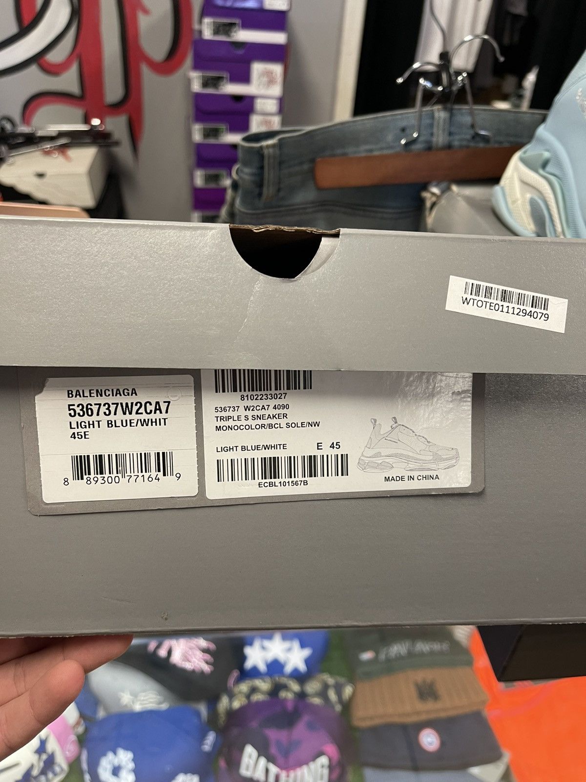 Balenciaga Size 12US/45US - Balenciaga Triple S "Light Blue" Size US 12 / EU 45 - 12 Thumbnail