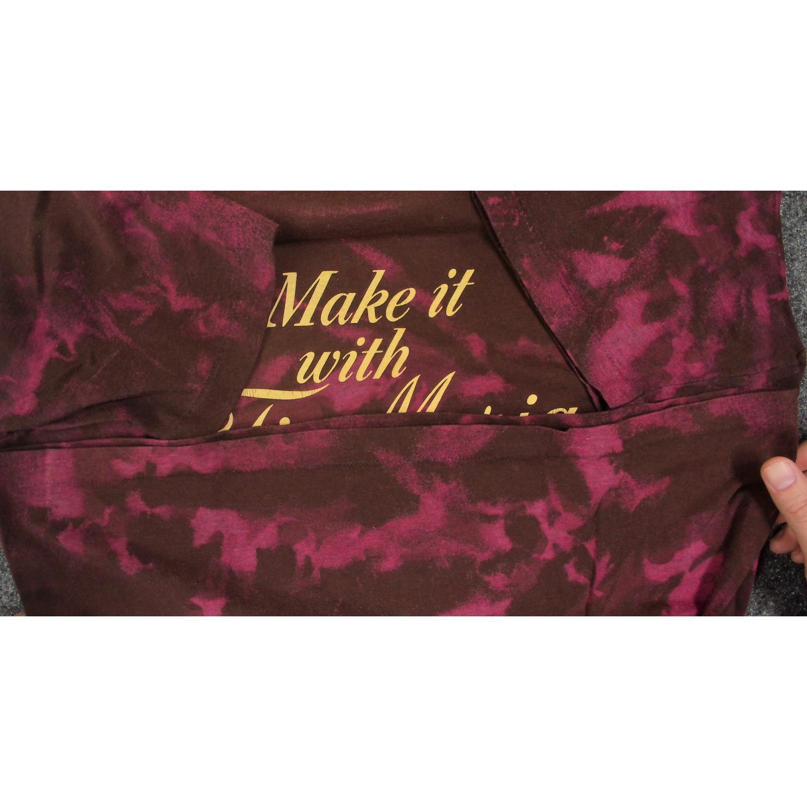 Vintage Vtg 80s Tia Maria Reworked Bleach Tie Dye Plum Purple L USA Size US L / EU 52-54 / 3 - 7 Thumbnail