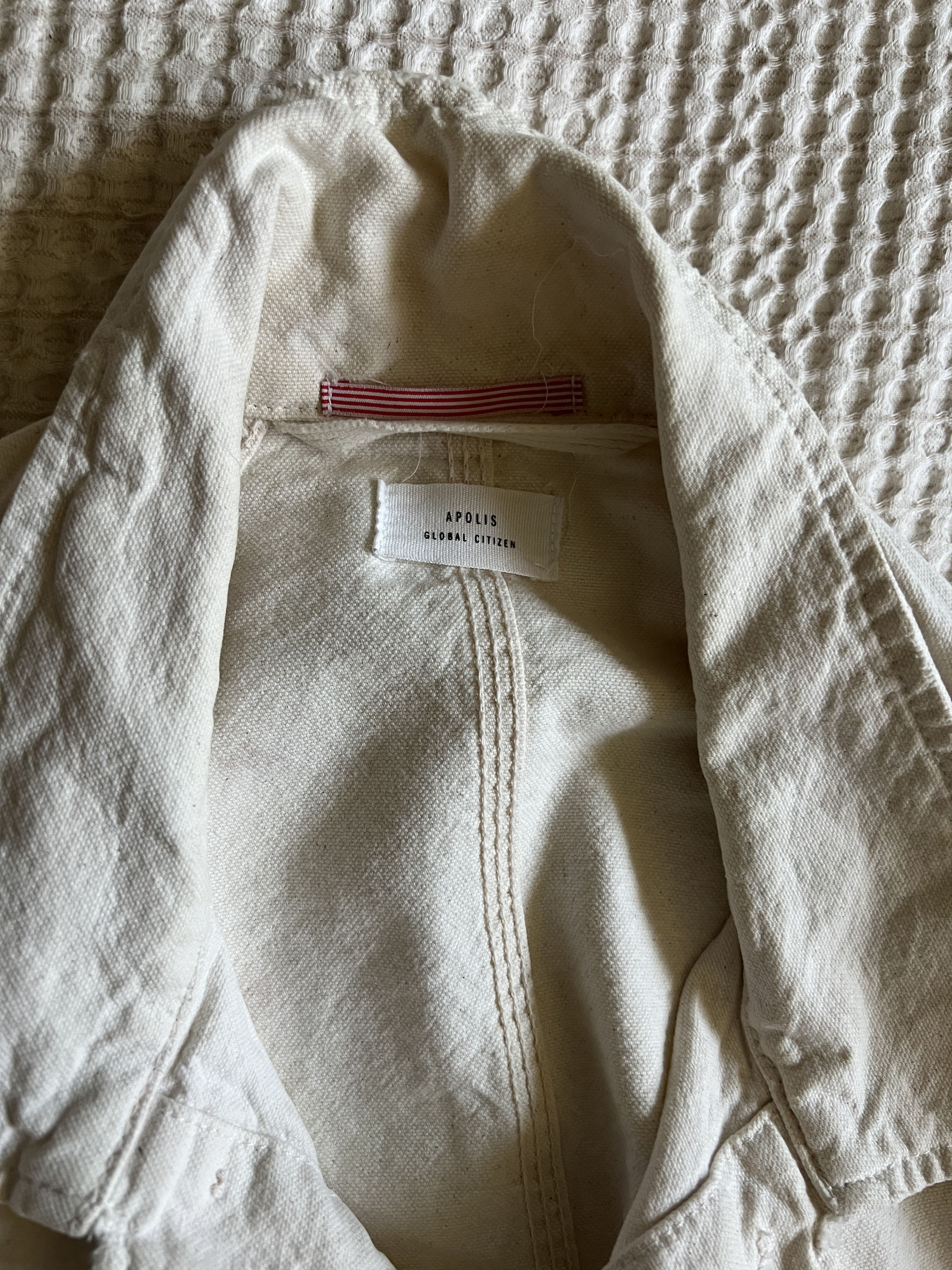 Apolis Apolis Canvas White Chore Jacket Made In USA Mens M Size US M / EU 48-50 / 2 - 2 Thumbnail