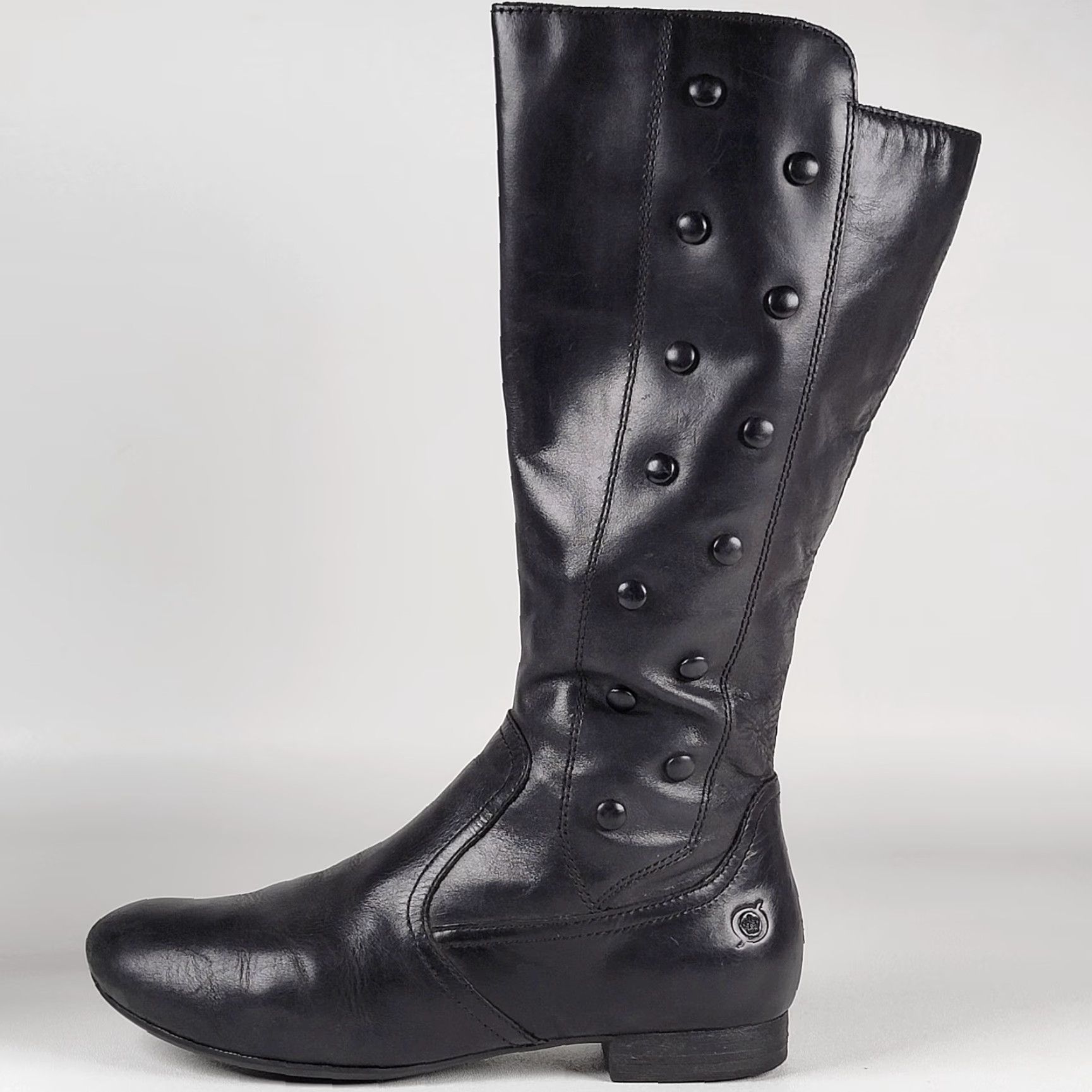 Born Born Women’s Boots Knee High Zipper Casual Black Leather Upper Women’s Size 6.5 M 6.5 Casual Boots Size US 7 / IT 37 - 7 Thumbnail