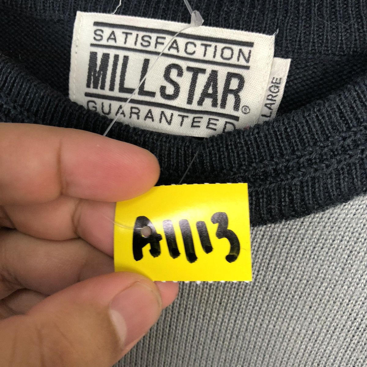 Homespun Knitwear Mill Star Grey art sweatshirt Knitwear #A1113 Size US L / EU 52-54 / 3 - 10 Thumbnail