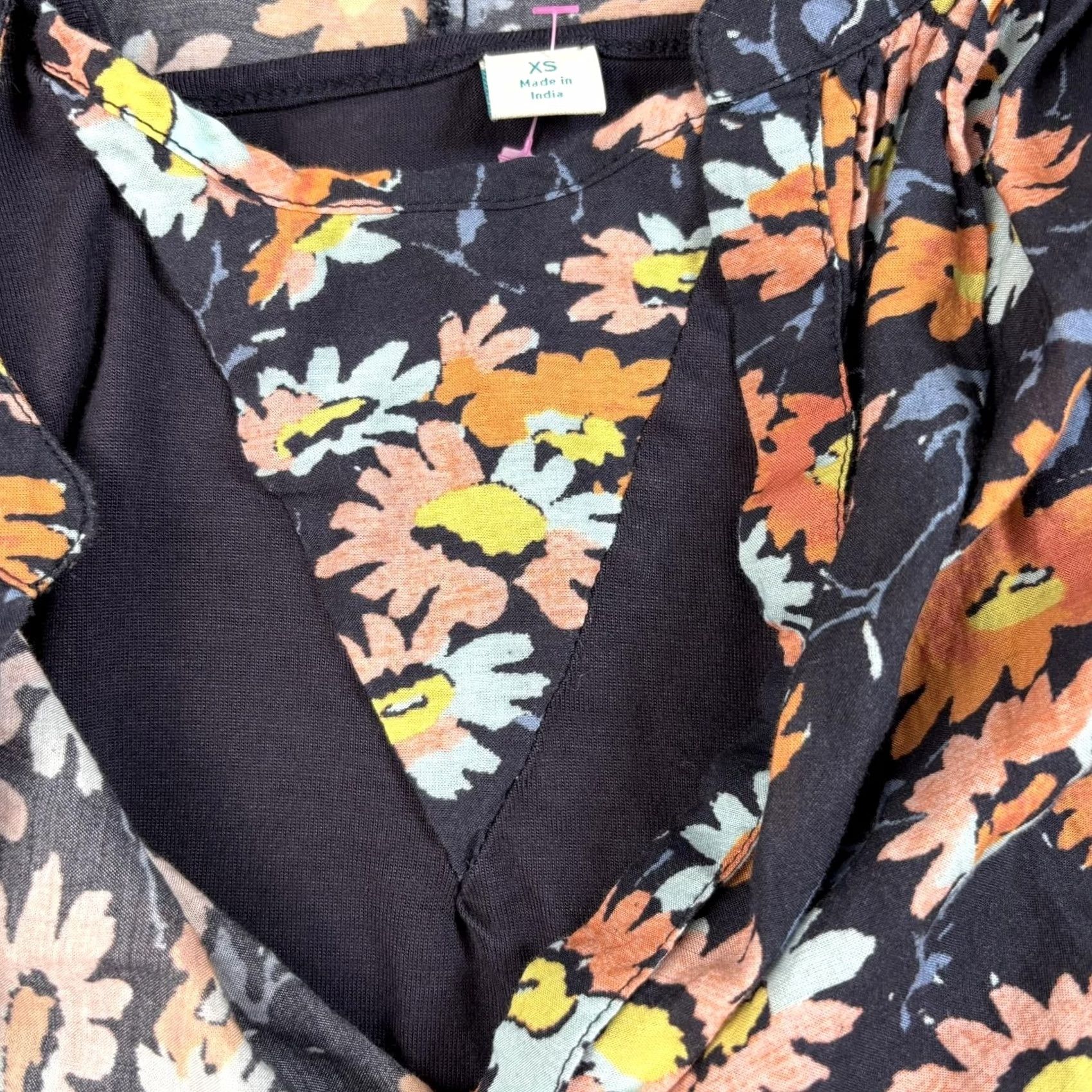 Vintage Sundance Dress Women XS Blue Floral Maxi Ruffle Sundress Boho Lined Tiered Long Cap Sleeve V-Neck Pullover Size XS / US 0-2 / IT 36-38 - 6 Thumbnail