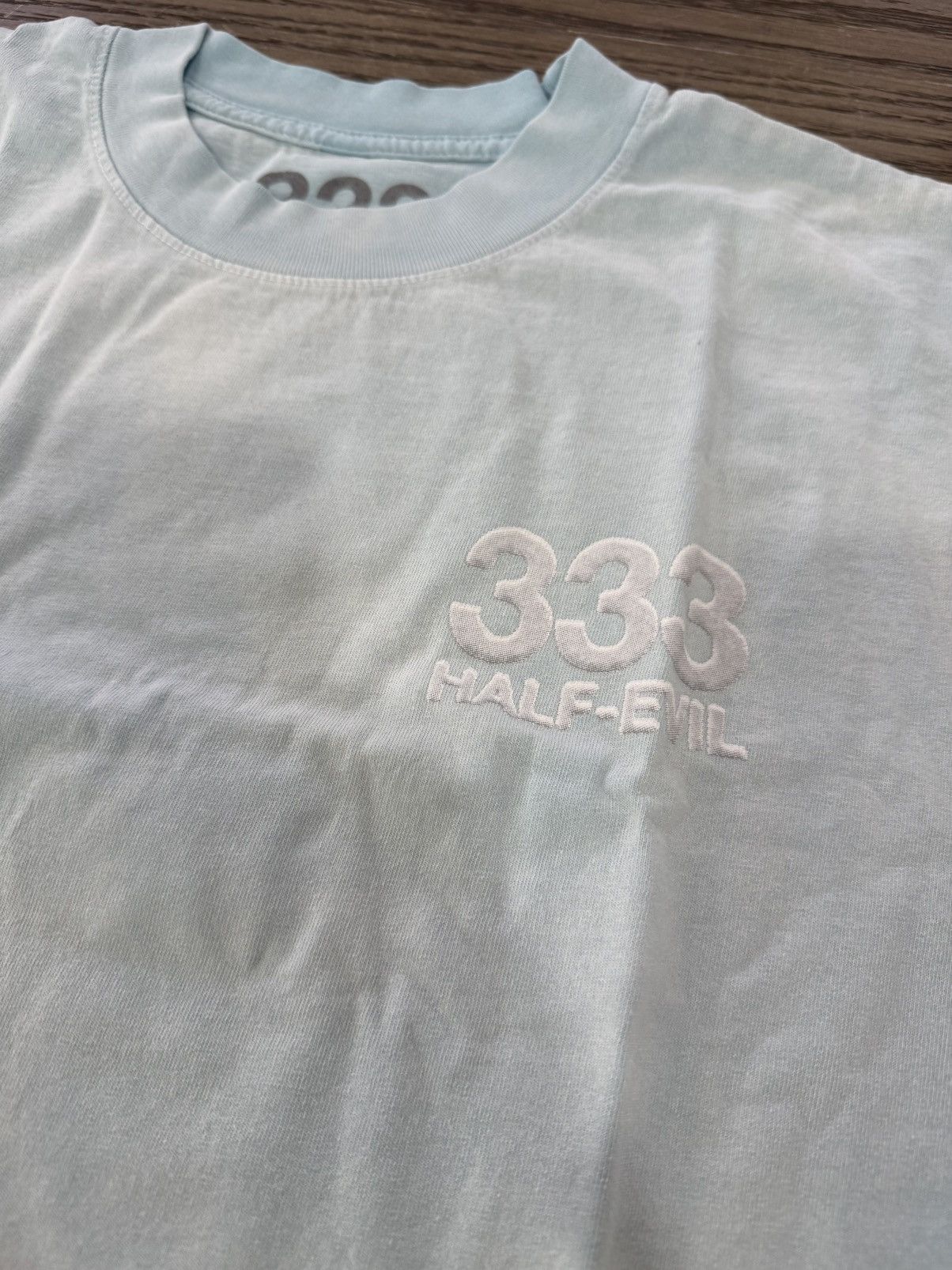 Half Evil ⚡️ Half Evil 333 Cloud Logo Vintage Blue Tee Size Large ⚡️ Size US L / EU 52-54 / 3 - 4 Thumbnail