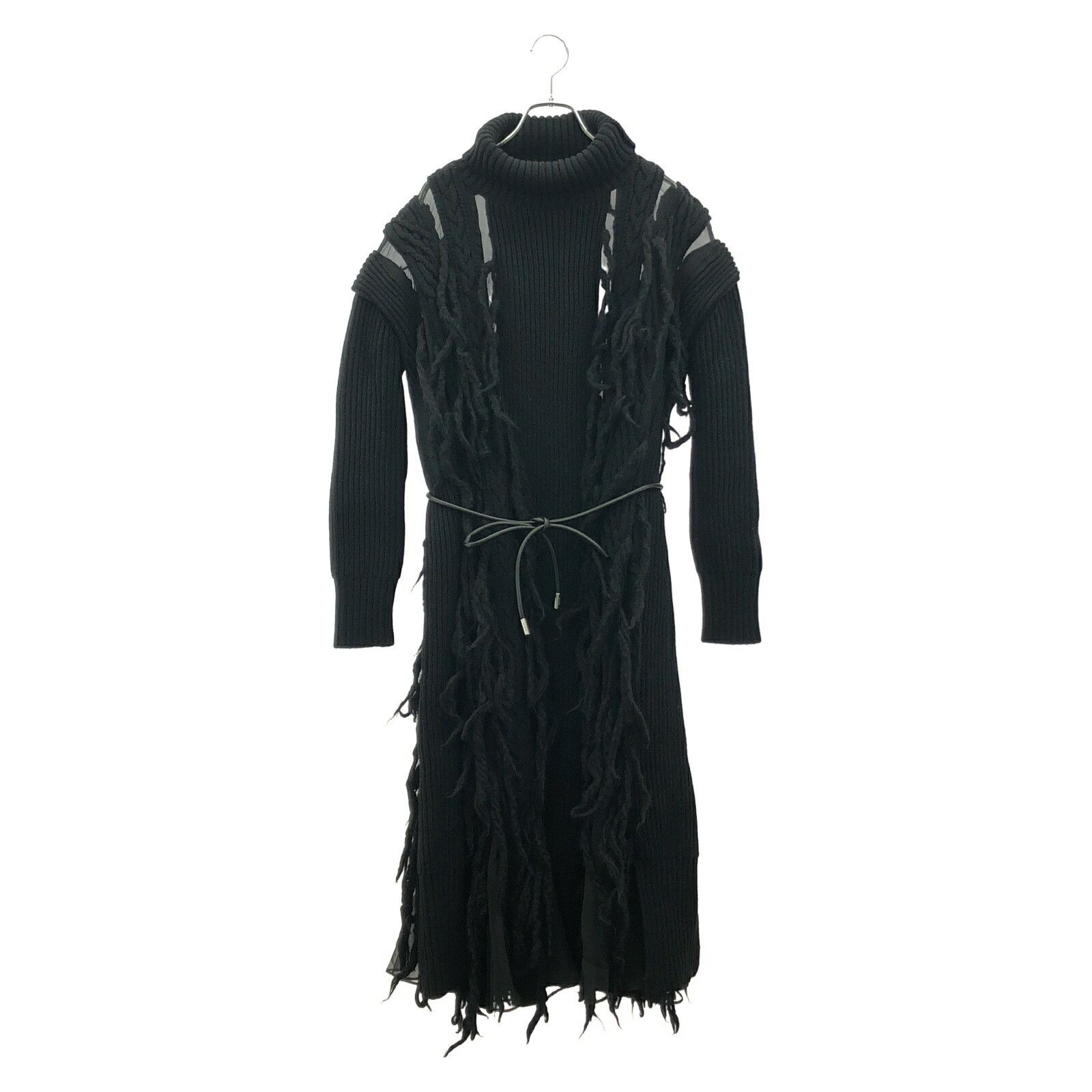 Sacai Sacai Knit Dress Wool Dress Natural Material Dresses DUTY