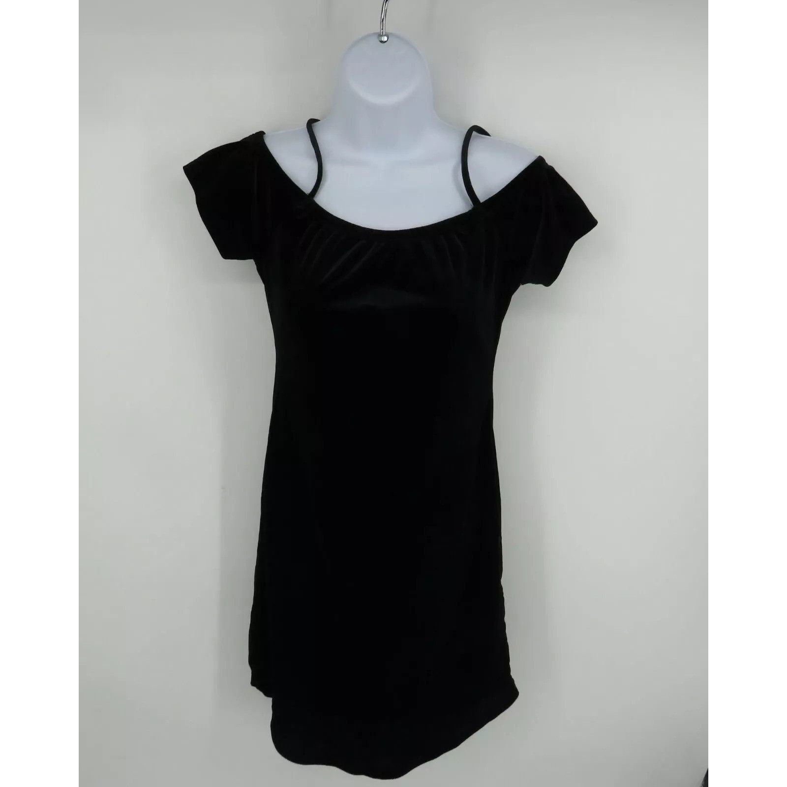 Other Planet Gold Sexy Black Velvet Cold Shoulder Dress Medium NWT Size M / US 6-8 / IT 42-44 - 1 Thumbnail
