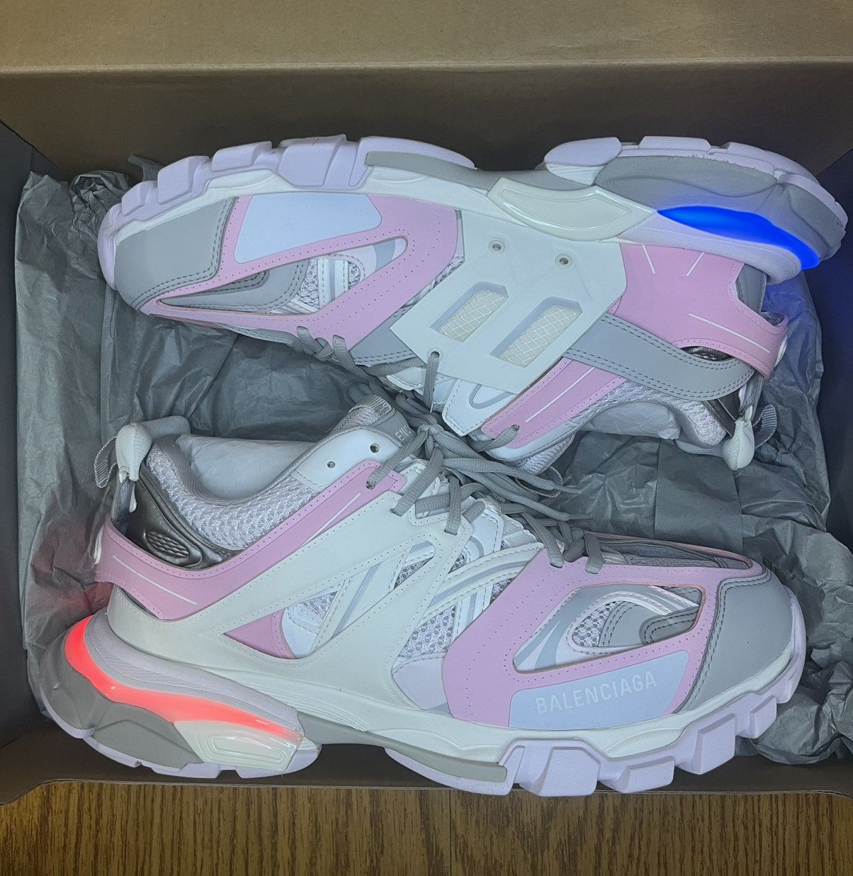 Pre-owned Balenciaga Track Led Sneaker (pink