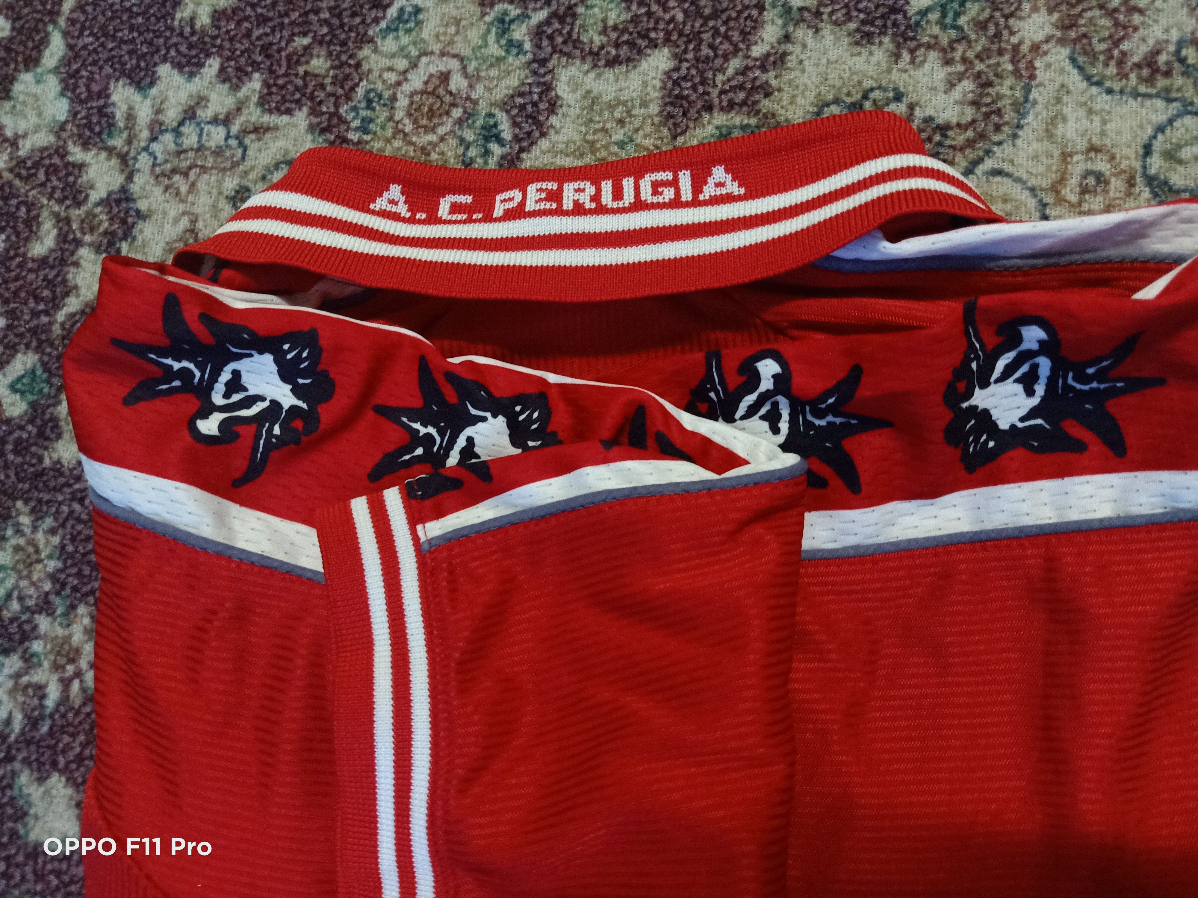 Vintage Vtg 99 AC Perugia Hidetoshi Nakata Galex Jersey Size US L / EU 52-54 / 3 - 3 Thumbnail