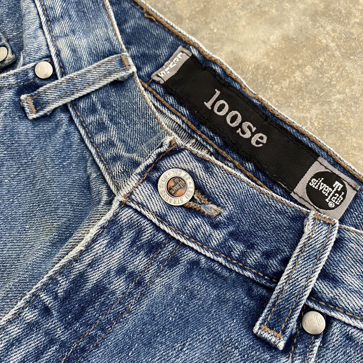 Levi's Vintage 1999 Levis Silvertab Washed Blue Loose Jeans Size US 28 / EU 44 - 8 Thumbnail