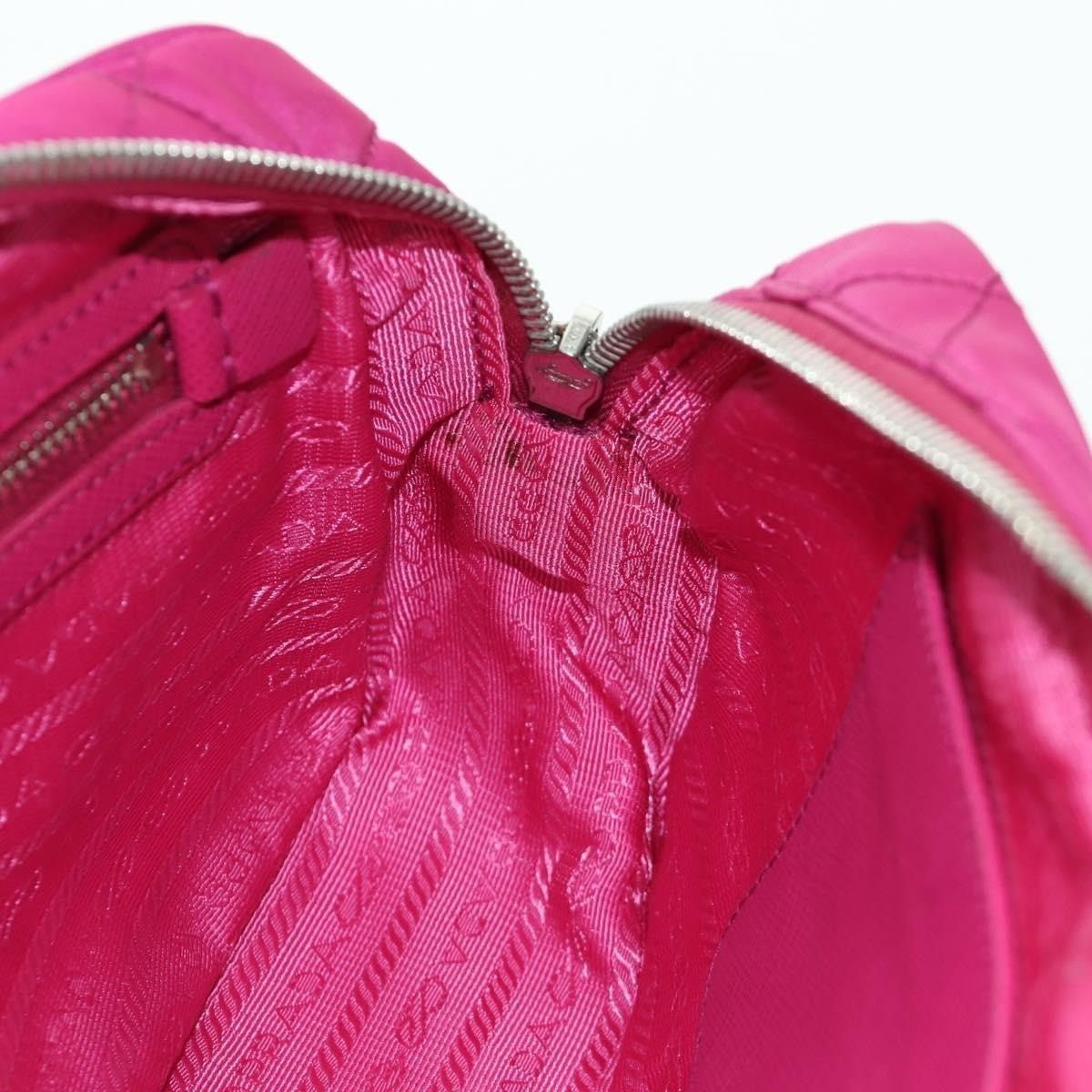 Prada Prada Nylon Chain Shoulder Bag Pink Size ONE SIZE - 4 Thumbnail