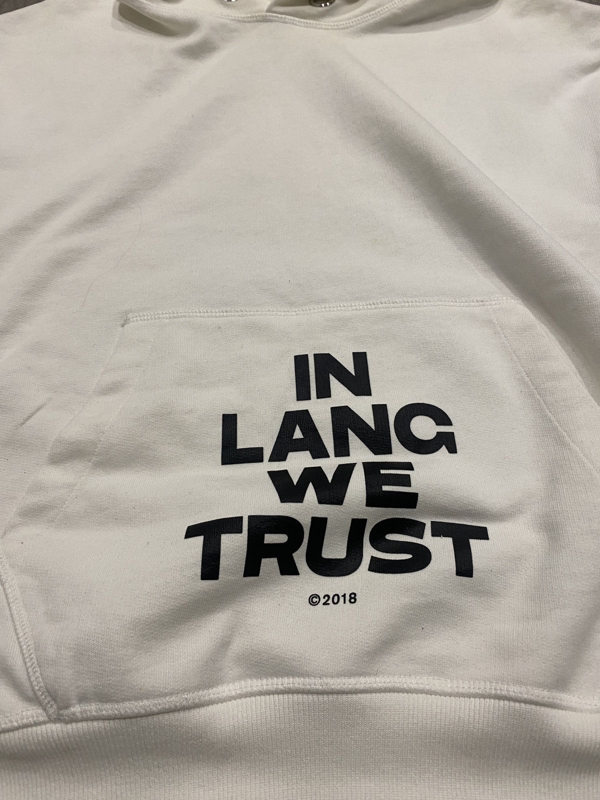 Helmut Lang Standard Hoodie “In Lang We Trust” Size US S / EU 44-46 / 1 - 2 Thumbnail