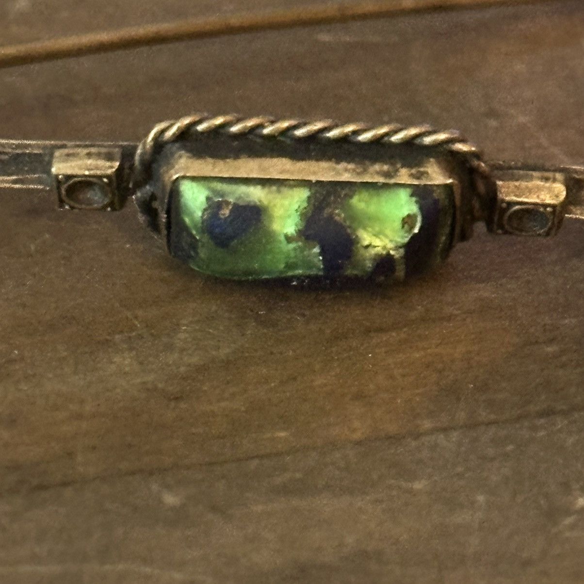 Other Antique long brooch with blue and foil green stone Size ONE SIZE - 2 Thumbnail