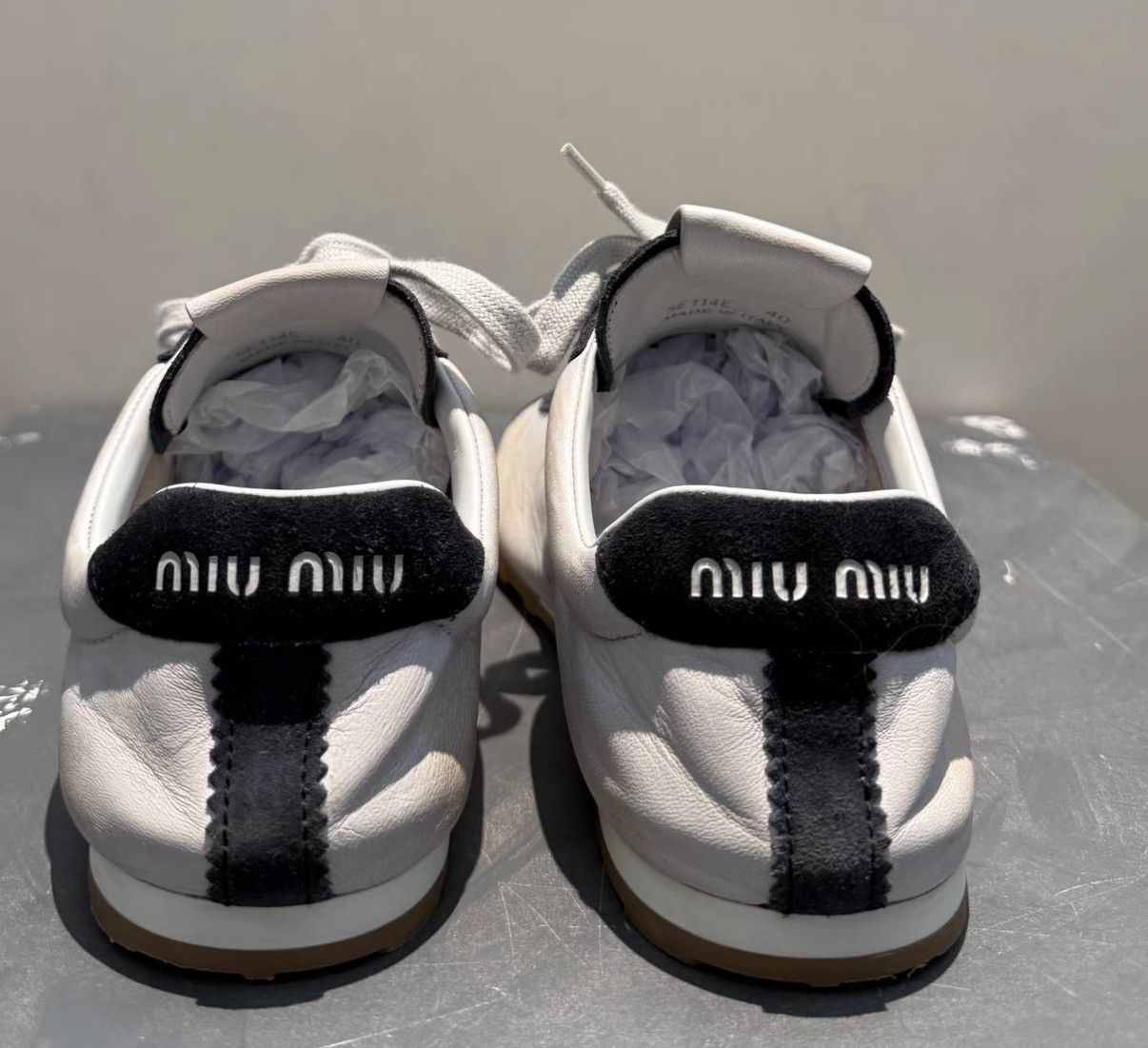 Miu Miu Miu Miu 2024FW New Arrival Panda Color German Trainer Size US 7 / EU 40 - 4 Thumbnail