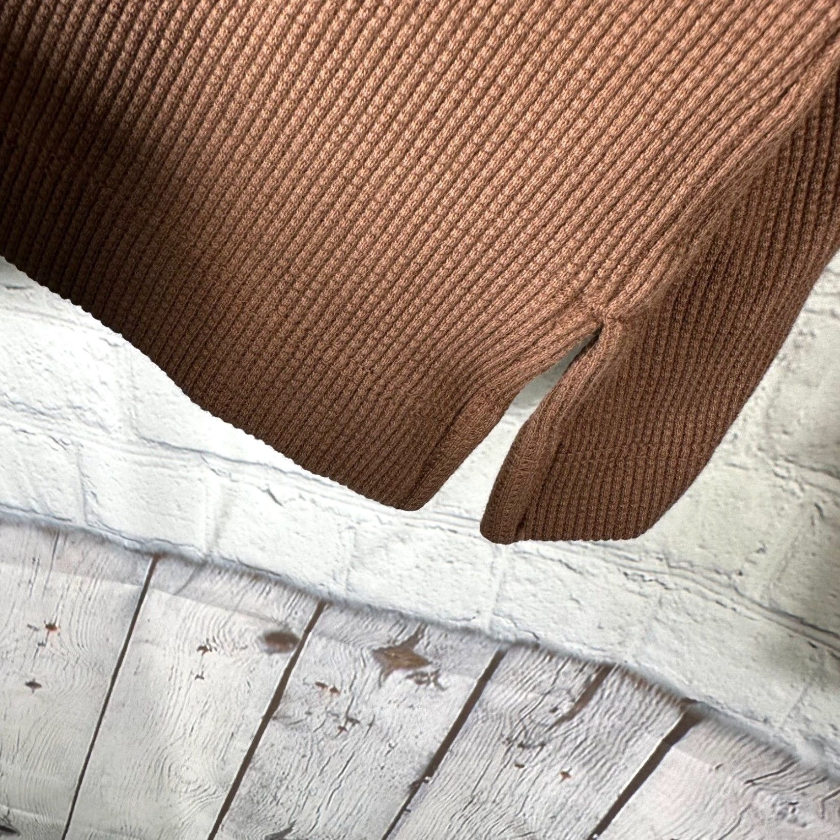 Vintage American Giant Womens Henley Shirt Brown Long Sleeve S Made in USA Size S / US 4 / IT 40 - 6 Thumbnail