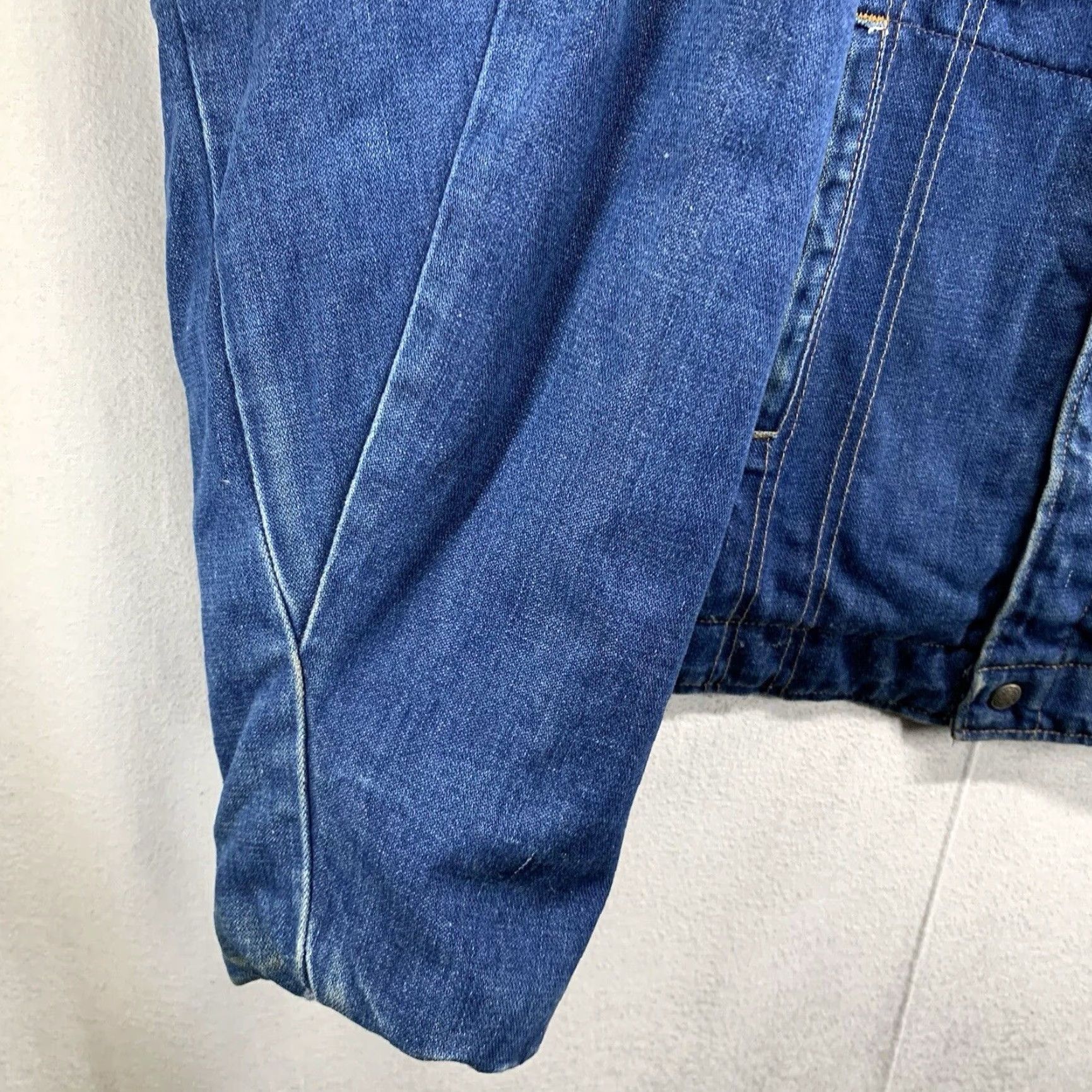 Vintage VINTAGE Key Imperial Denim Jacket Men L Blue 80s Grunge Trucker Workwear All Seasons Size US 33 - 5 Thumbnail