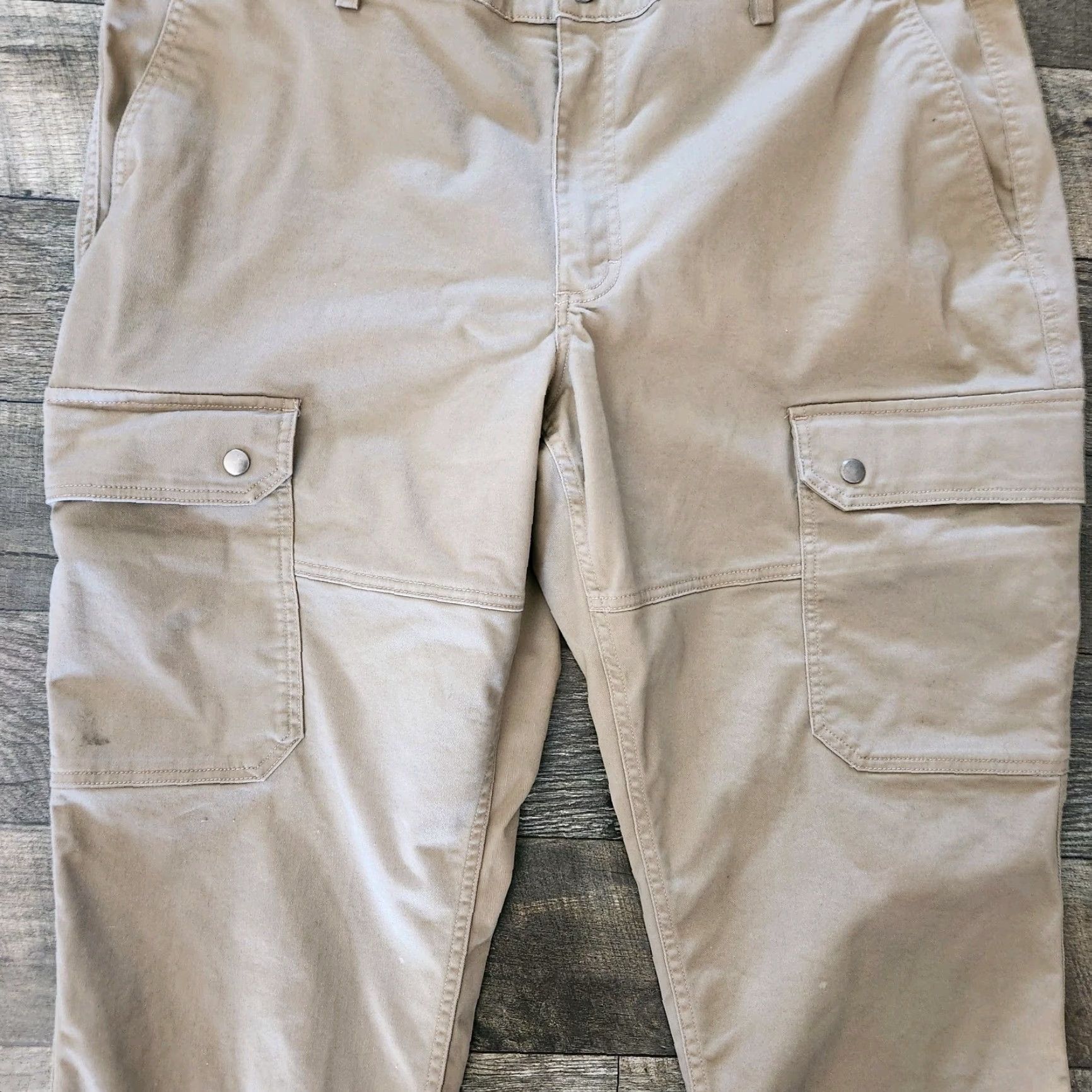Vintage Duluth 40 Grit Cargo Pants Mens 44x30 Khaki Tan Workwear Cargo Regular Straight Mens Size US 44 / EU 60 - 3 Thumbnail