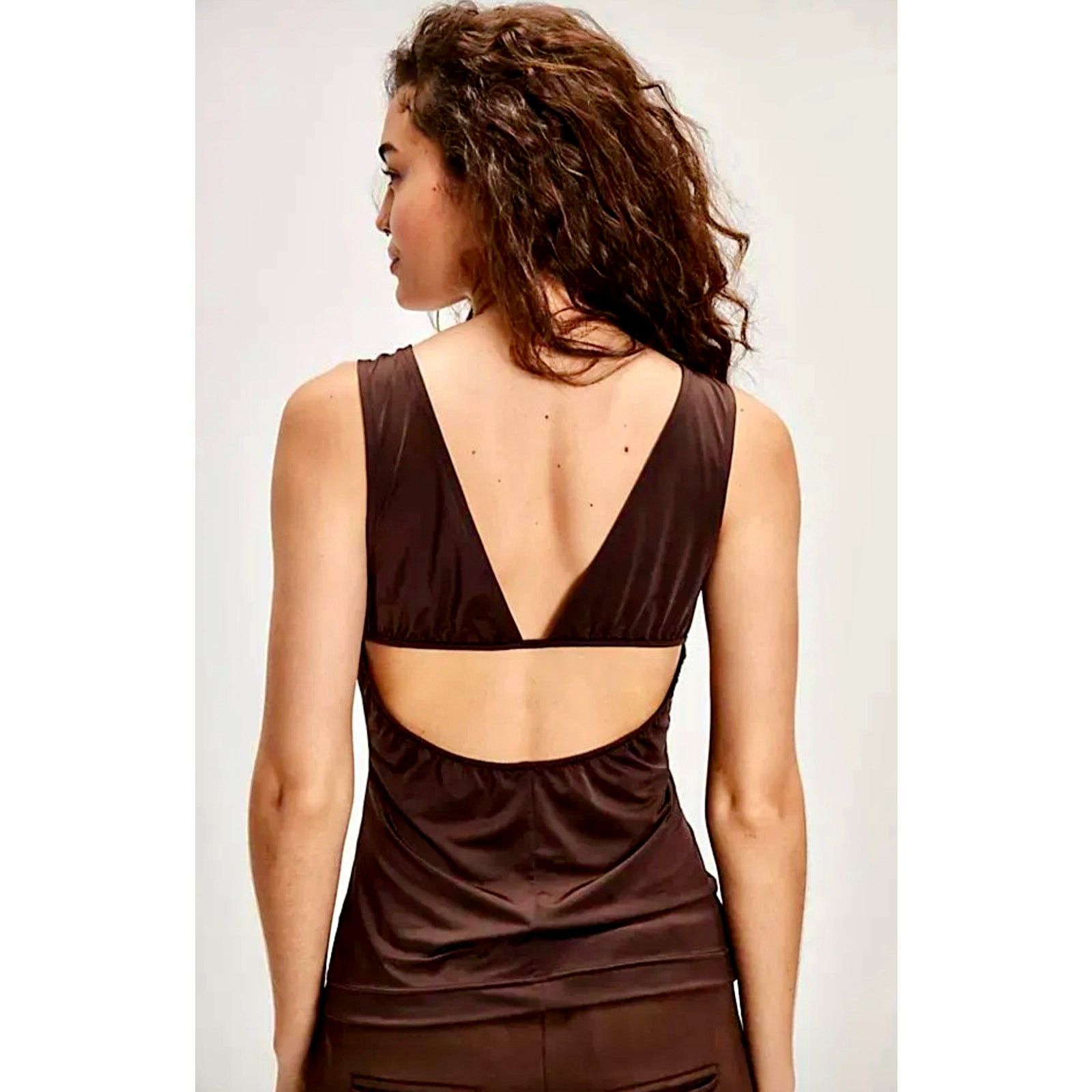 Free People Free People Take You There Open Back Cami Wine M Size M / US 6-8 / IT 42-44 - 3 Thumbnail